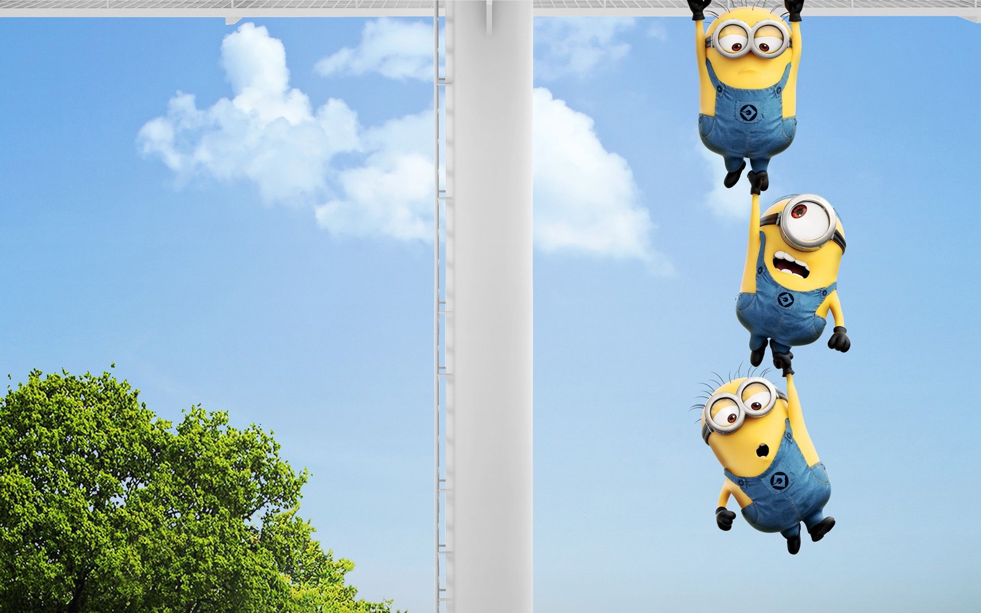 Minion appesi finestra, 1920x1200 Full HD+, iMac