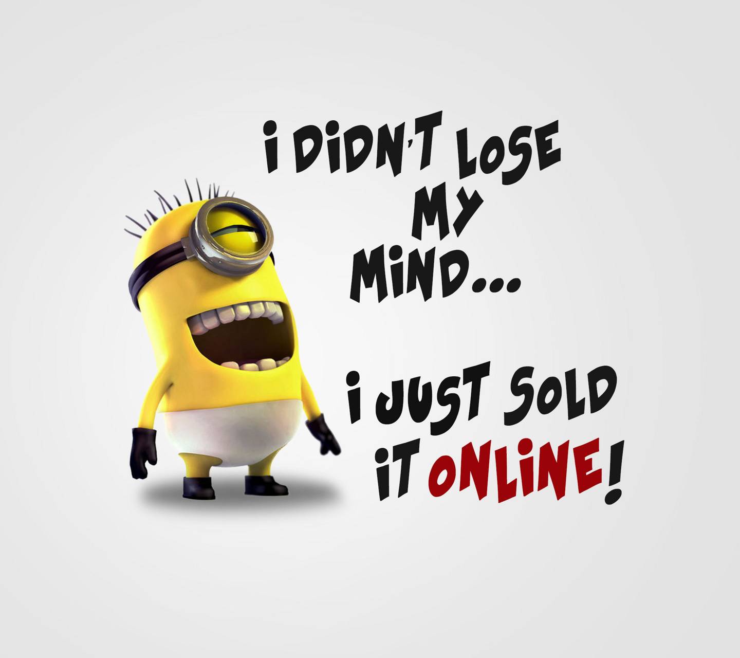 Minion divertente con scritta, 1440x1280 720p, Laptop
