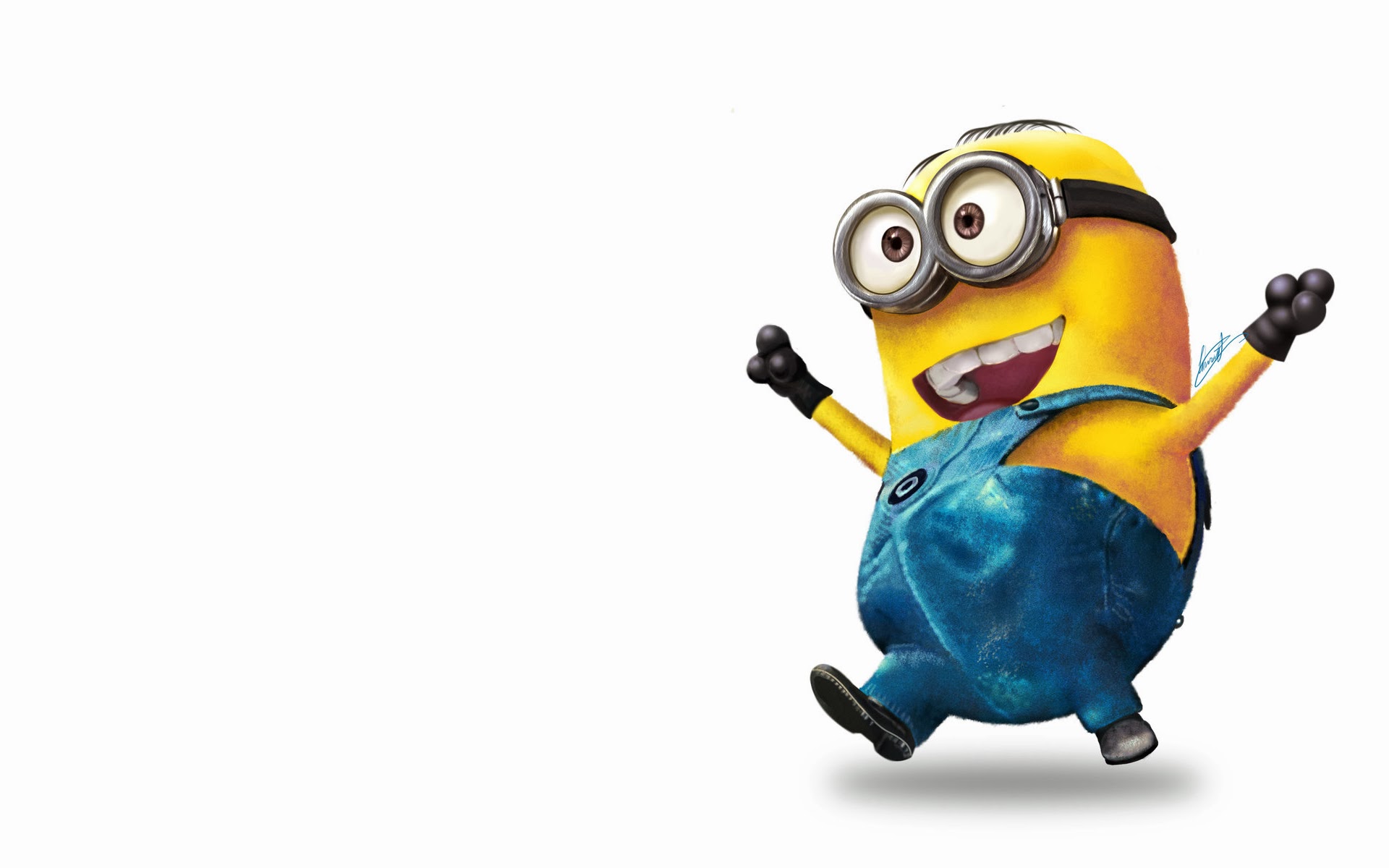 Minion felice sfondo bianco, 1920x1200 WUXGA, Laptop