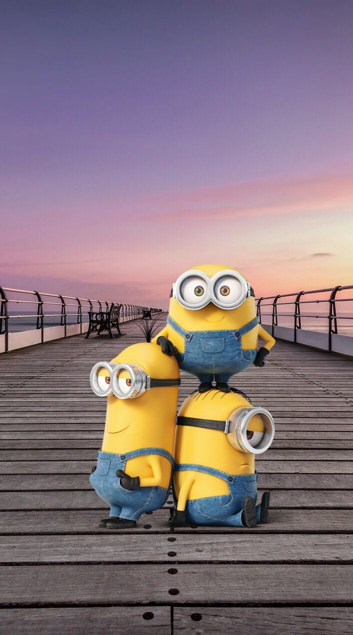 Minion sul molo al tramonto, 709x1274 Full HD Verticale, Smartphone