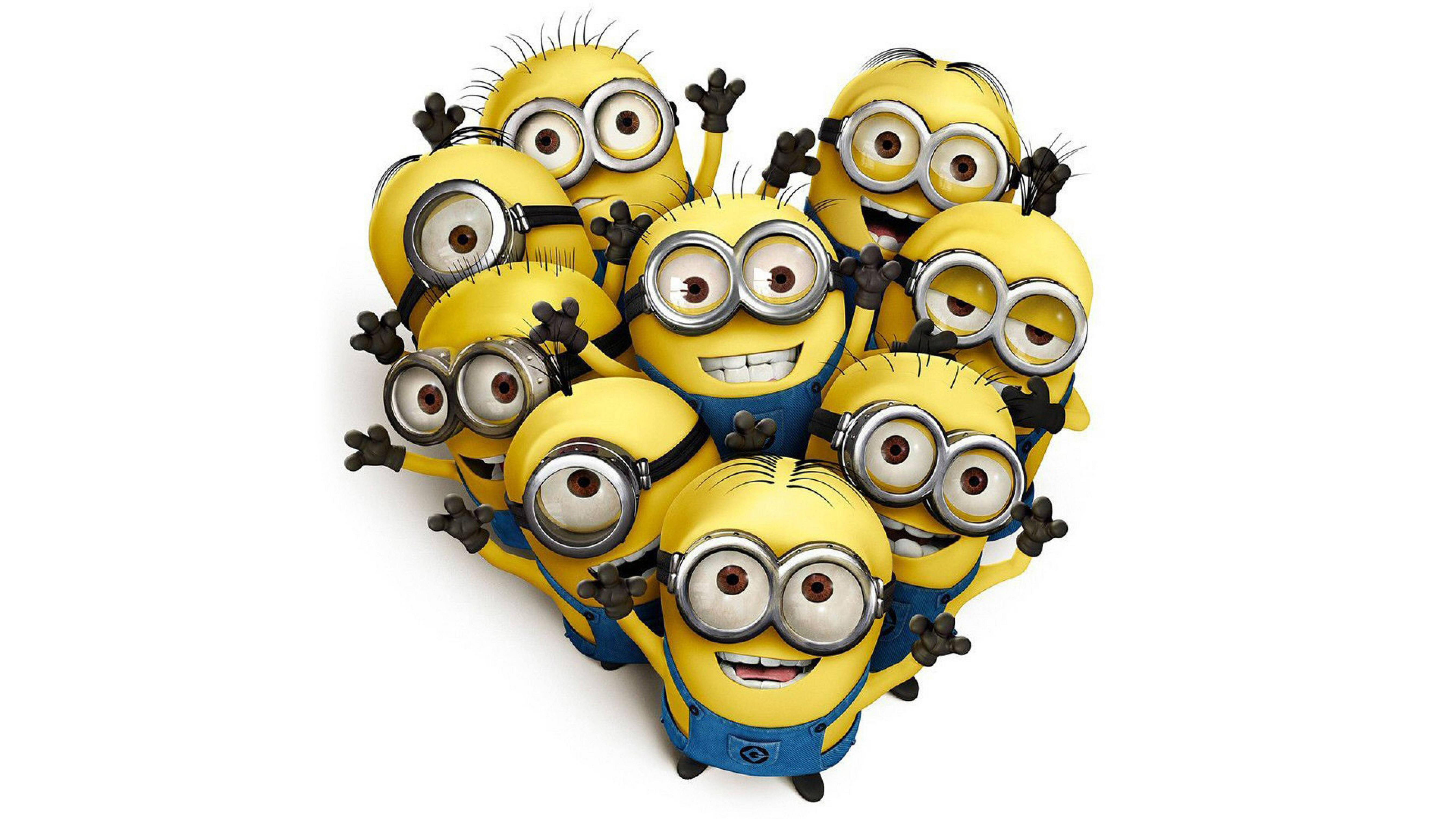 Minions a forma di cuore, 5376x3024 Ultra HD, 4K TV