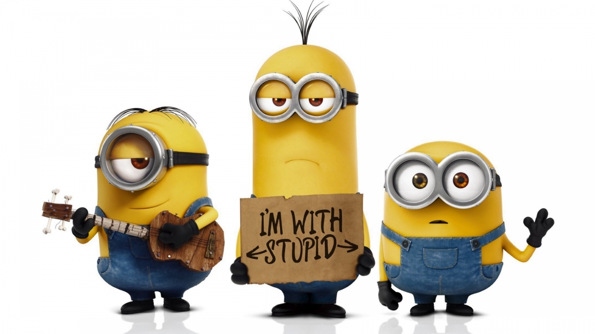 Minions con cartello divertente, 1200x675 HD, PC Desktop