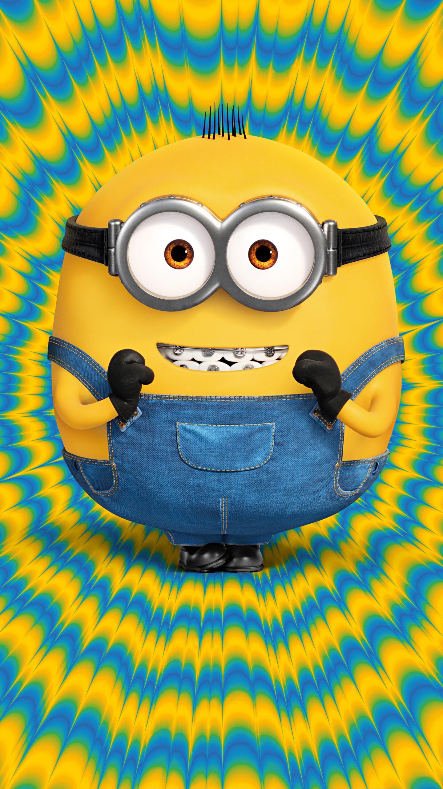 Minion con occhiali e tuta blu, 1439x2560 Full HD Verticale, Smartphone