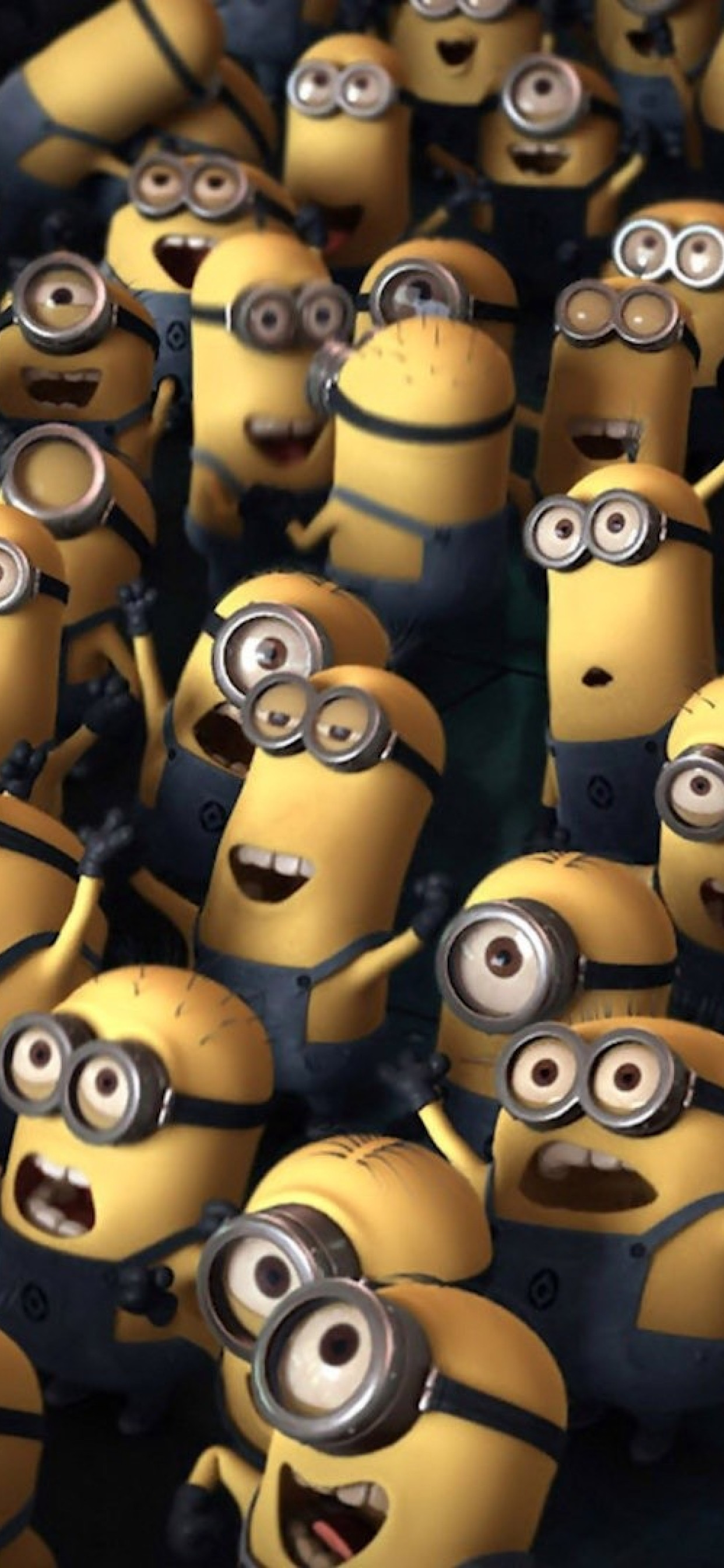 Gruppo di Minions gialli, 1242x2688 Verticale, Telefono