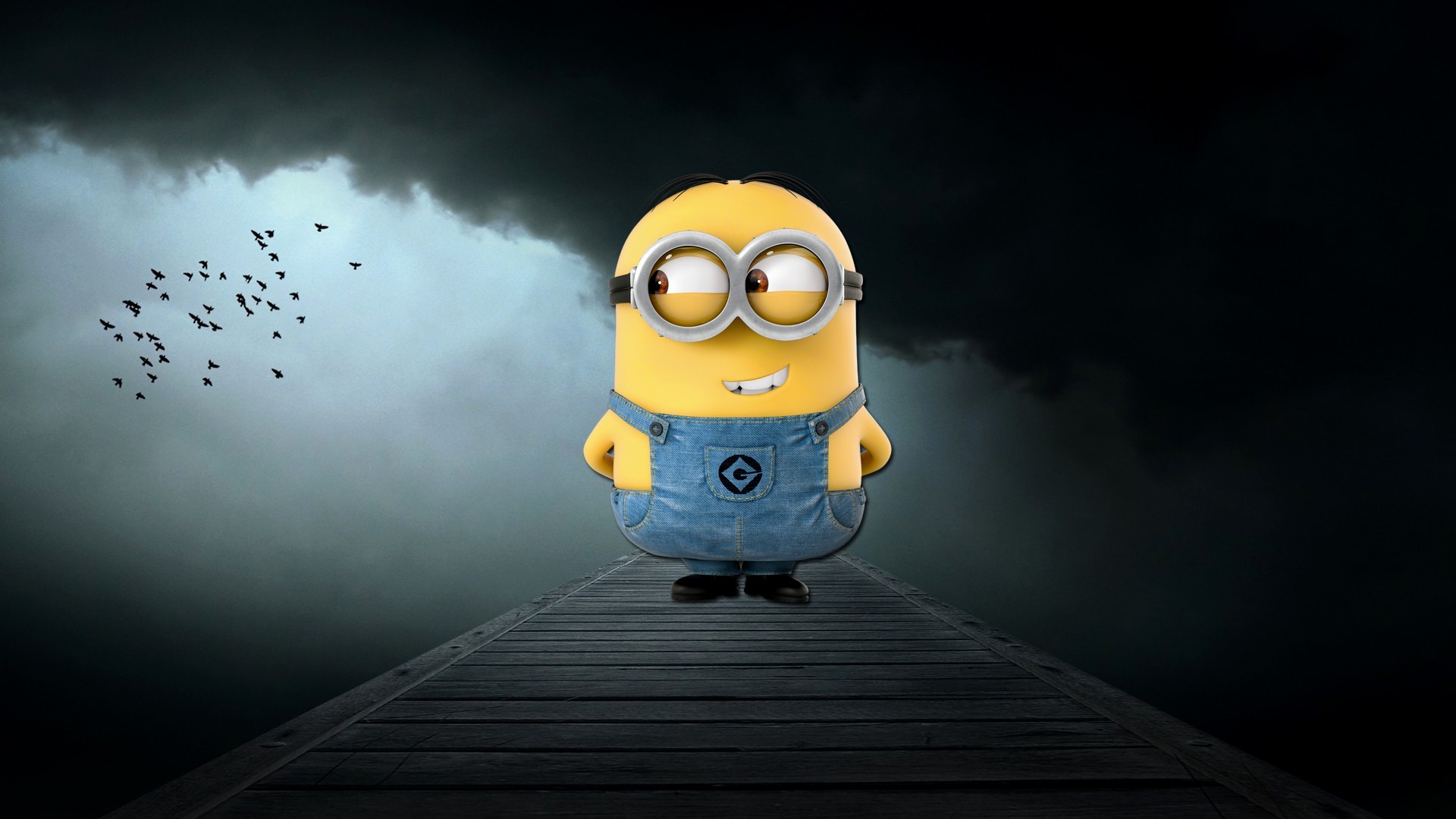 Minion su molo scuro, 1920x1080 1080p, Desktop
