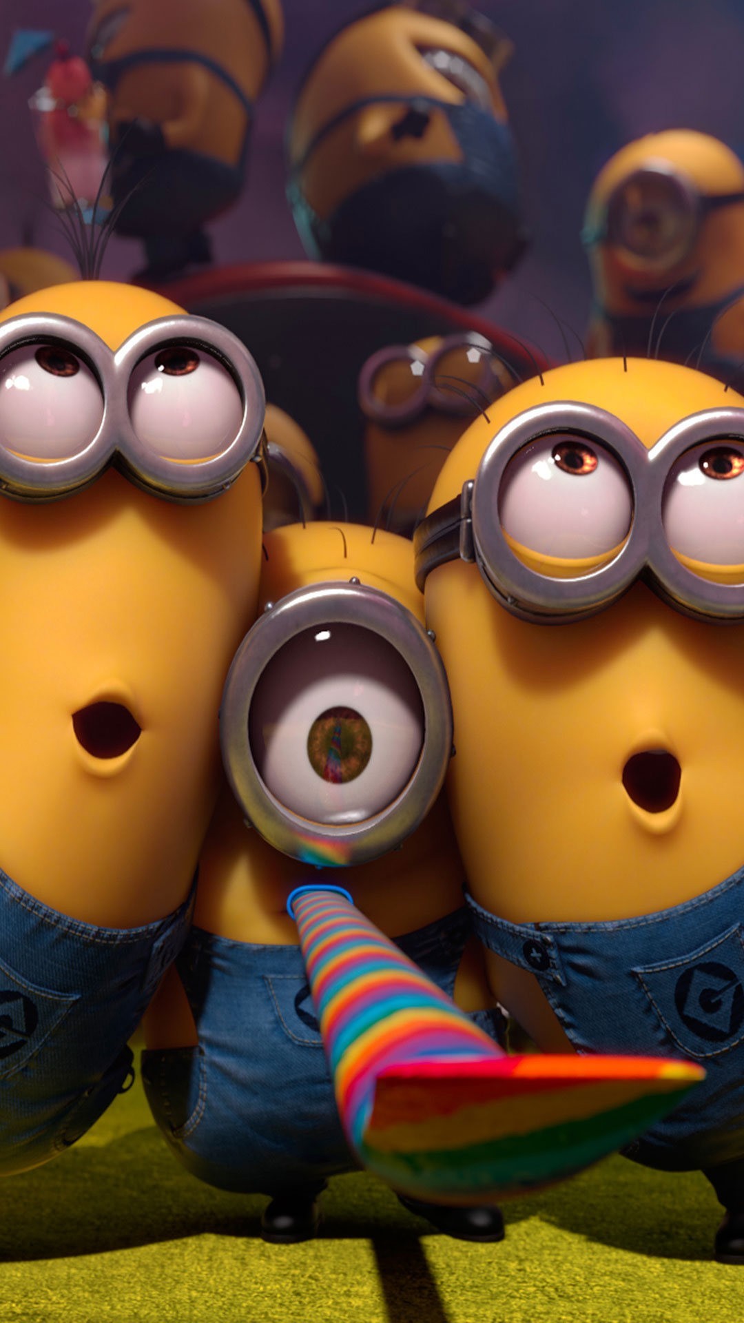 Minions gruppo cartoon, 1080x1920 Verticale, Samsung Galaxy