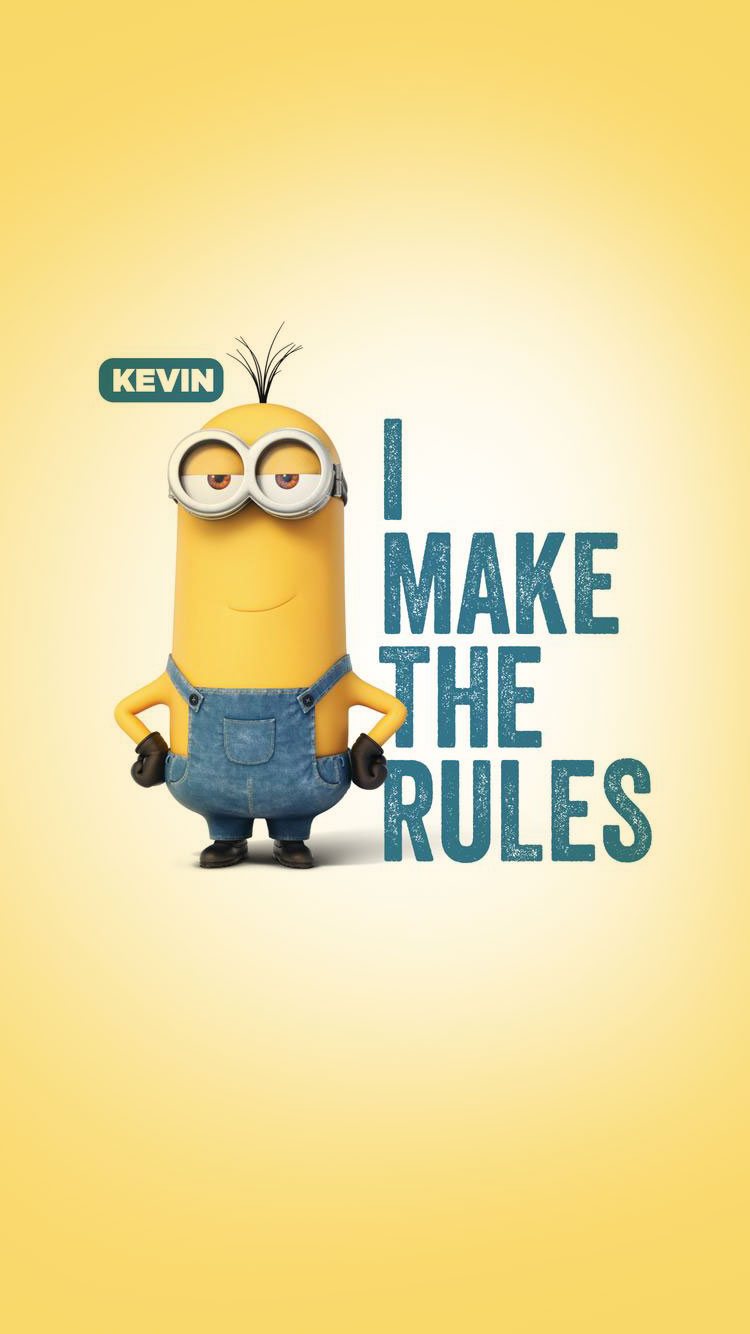Minion Kevin sfondo giallo, 750x1334 Verticale, Telefono