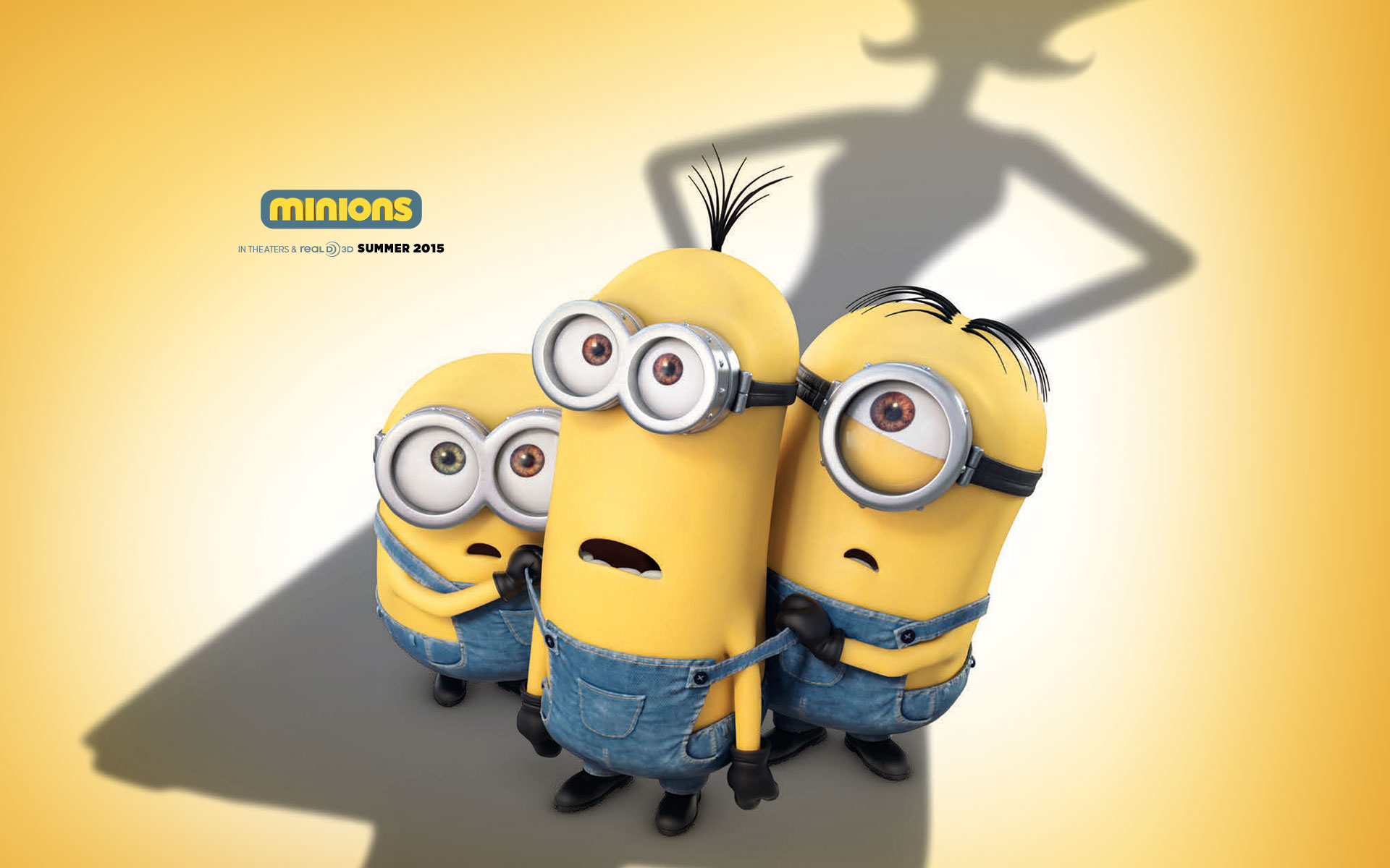 Minions film, tre personaggi gialli, 1920x1200 Full HD+, Laptop