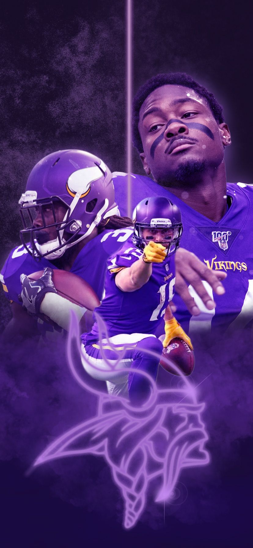 Giocatori Minnesota Vikings viola, 828x1792 Verticale, Telefono