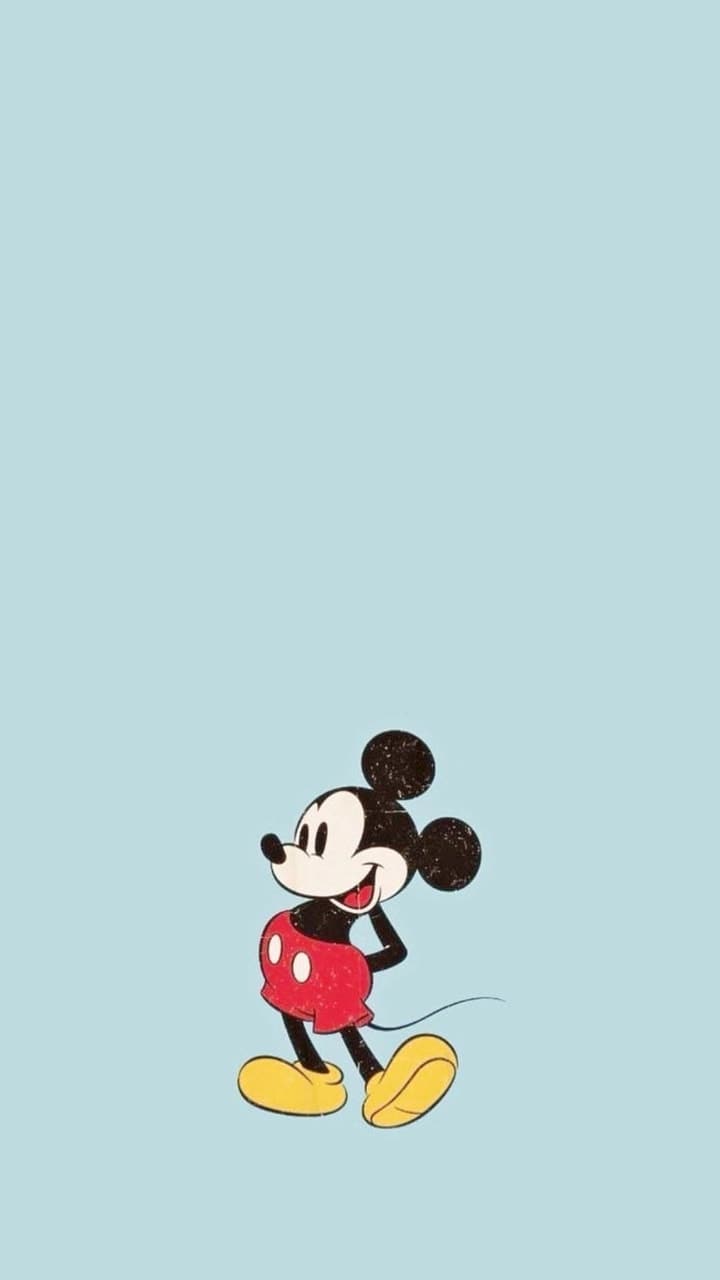 Topolino sfondo azzurro, Mickey Mouse, 720x1280 Full HD Verticale, iPhone