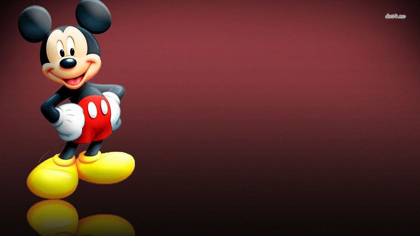 Topolino sfondo rosso, 1366x768 720p, iMac