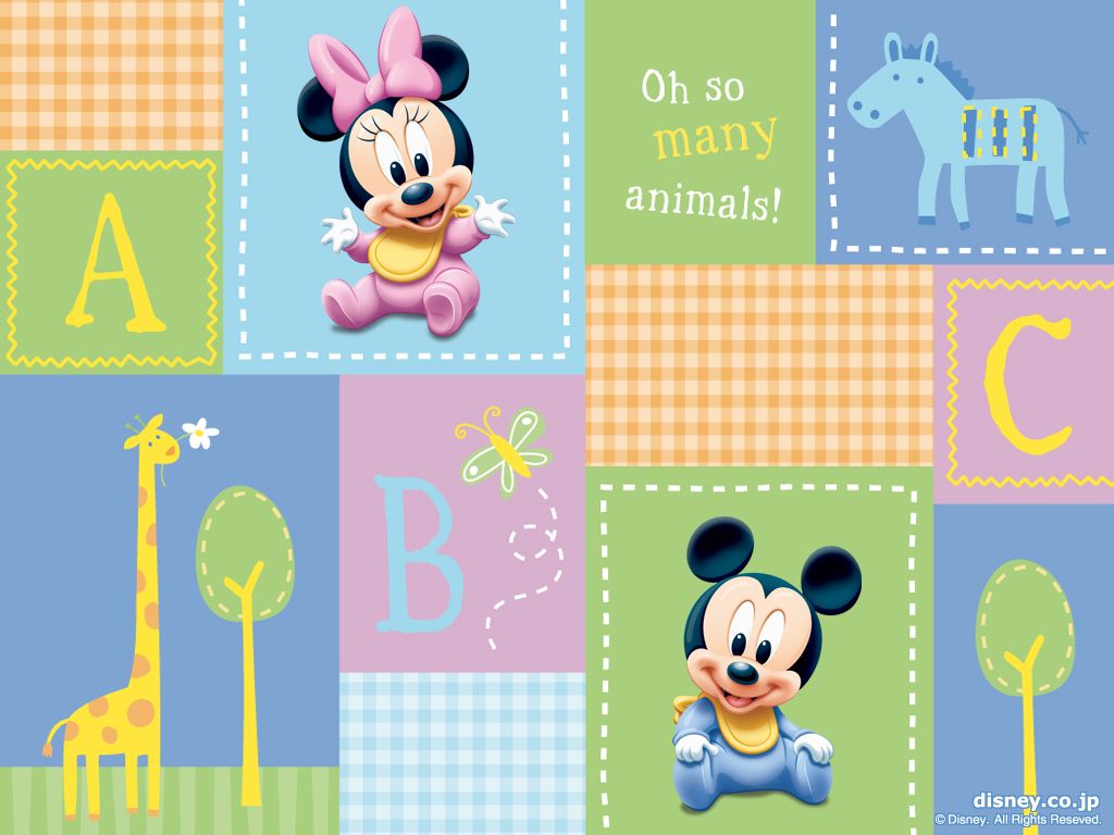 Baby Minnie e Topolino animali, 1024x768 HD, Desktop