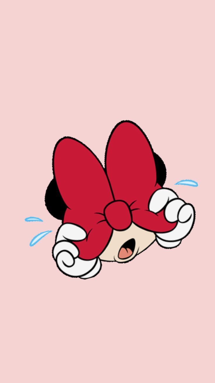 Minnie Mouse fiocco rosso piangendo, 736x1308 Full HD Verticale, iPhone