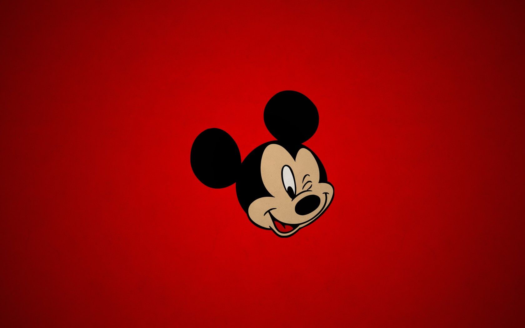 Topolino faccia sfondo rosso, Disney, 1680x1050 HD, Desktop
