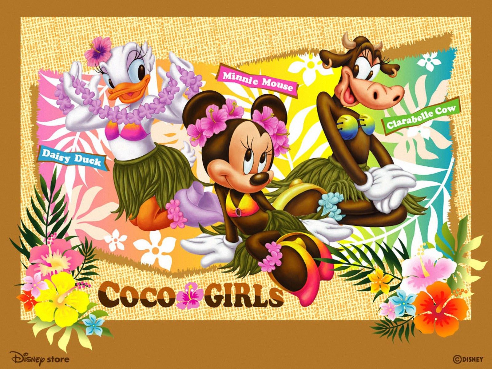 Minnie, Paperina e Clarabella hawaiane, 1600x1200 900p, Desktop