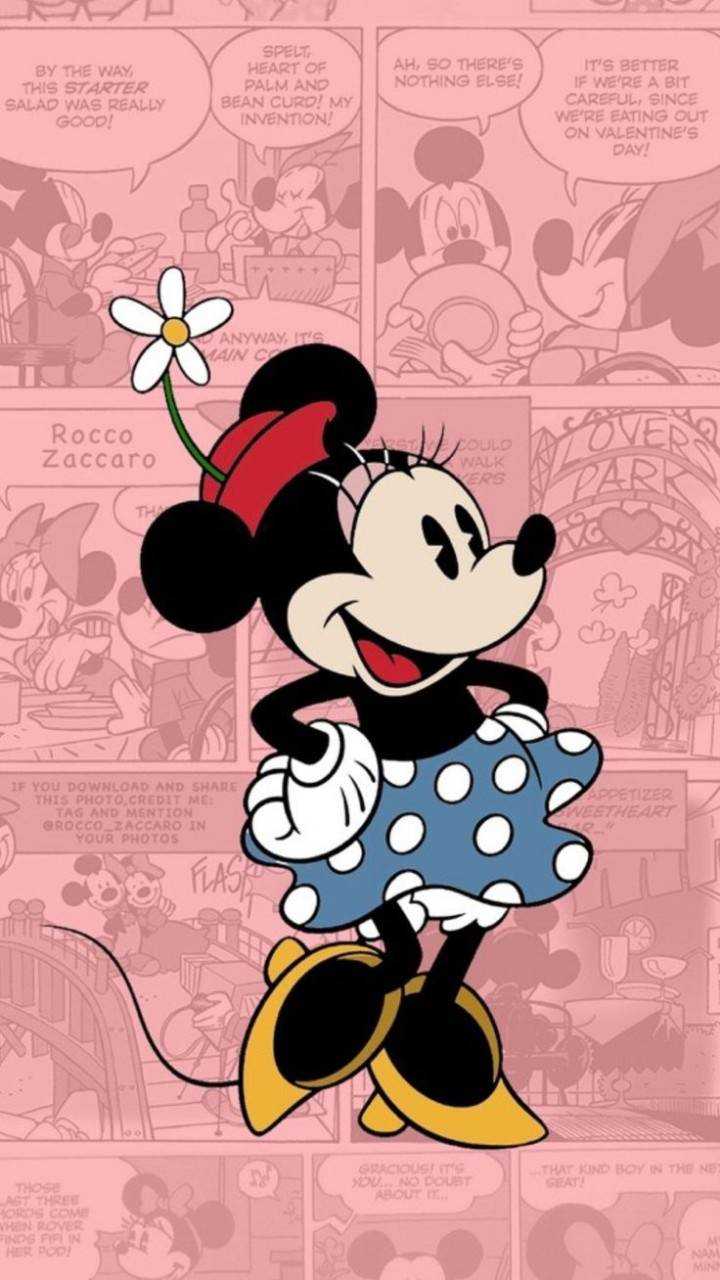 Minnie Mouse fumetto rosa, 720x1280 Verticale, OnePlus