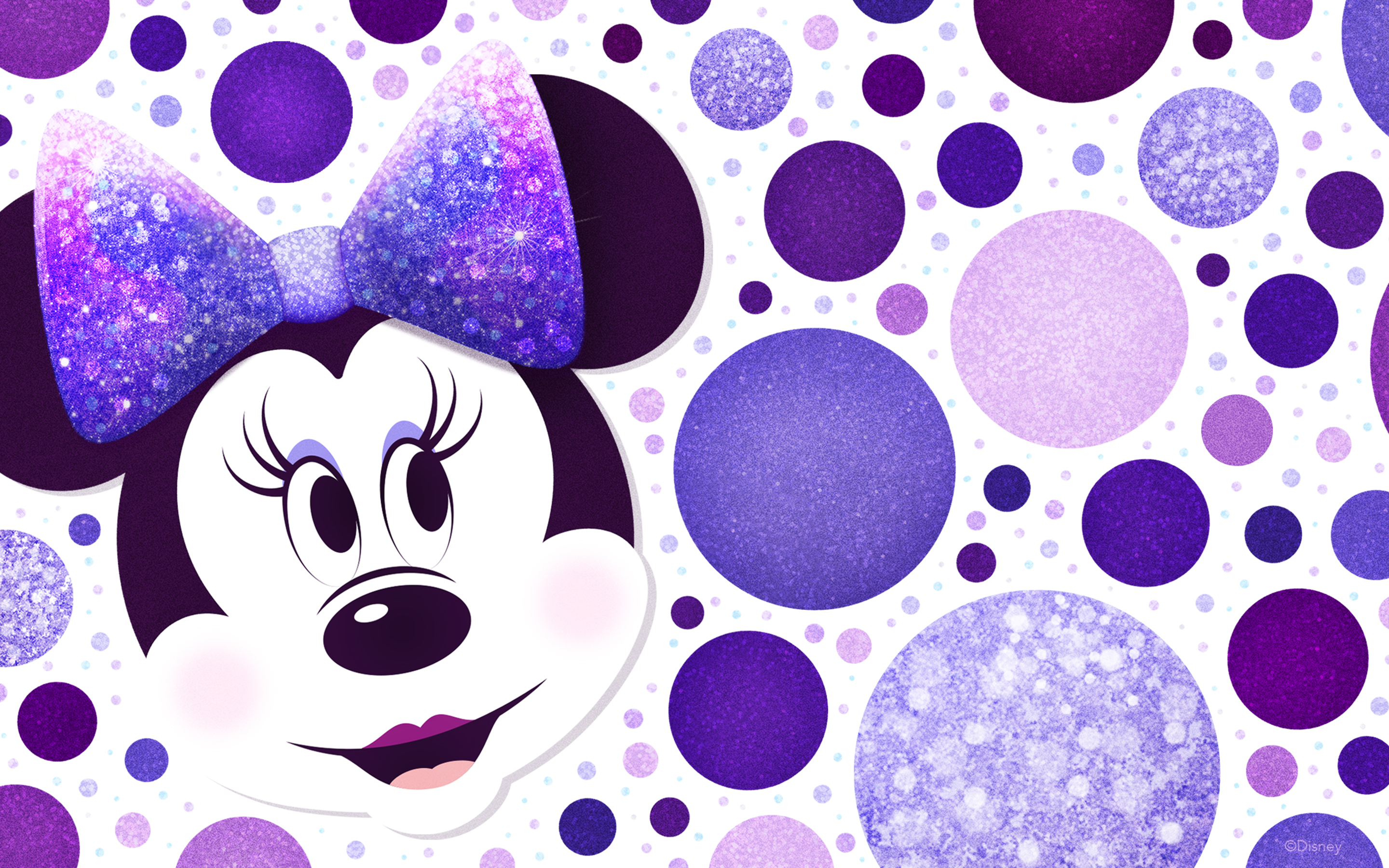 Minnie Mouse pois viola, 2880x1800 2K+, Laptop