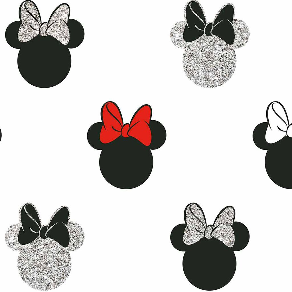 Minnie Mouse teste glitter argento, 1024x1024 HD, Desktop