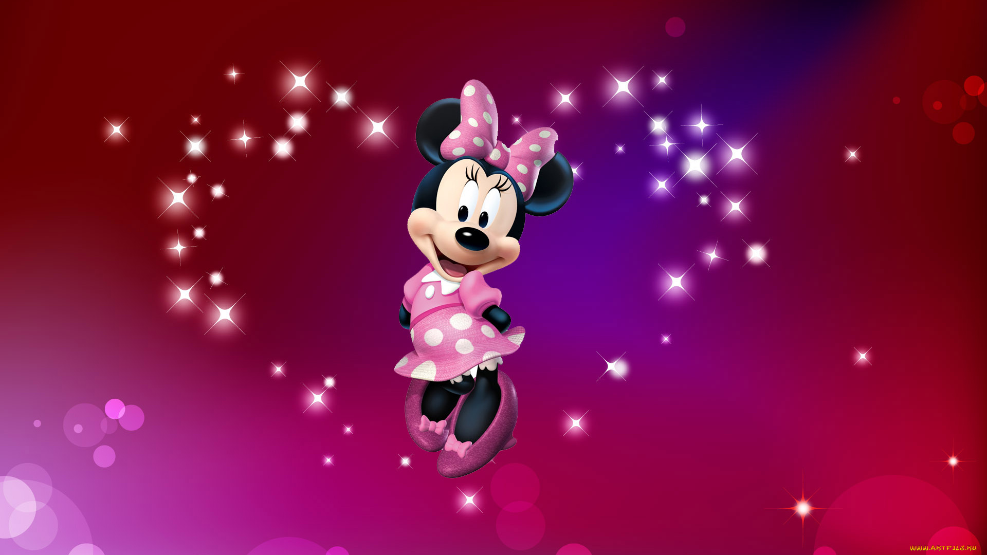 Minnie Mouse sfondo rosa, 1920x1080 Full HD, Laptop
