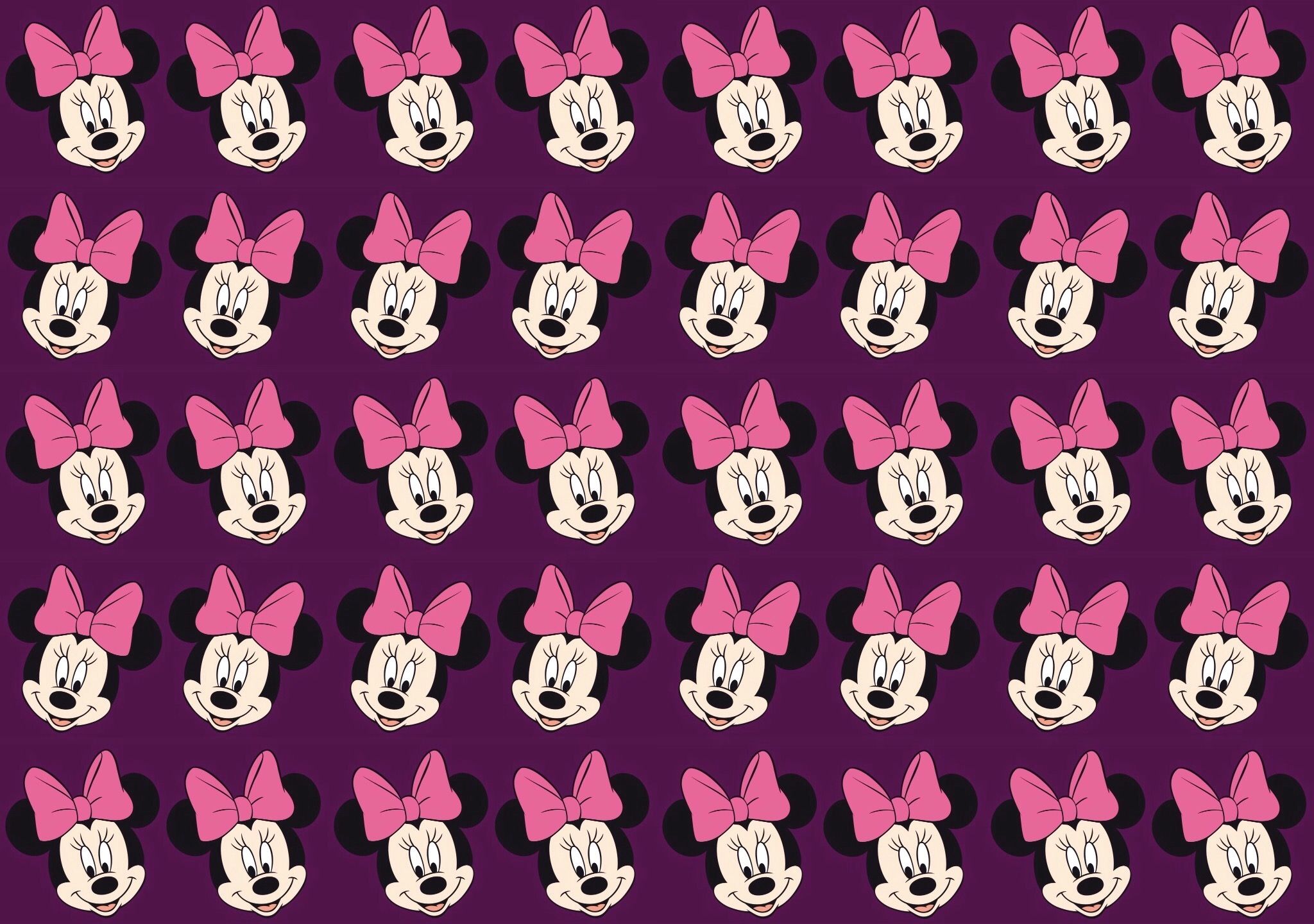 Minnie Mouse pattern viola, 2048x1440 2K, Laptop