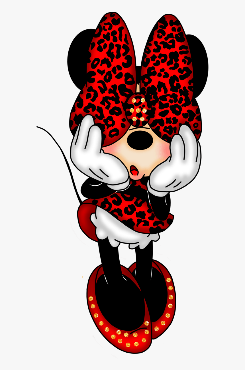 Minnie Mouse stampa leopardo rossa, 860x1297 Full HD Verticale, Smartphone
