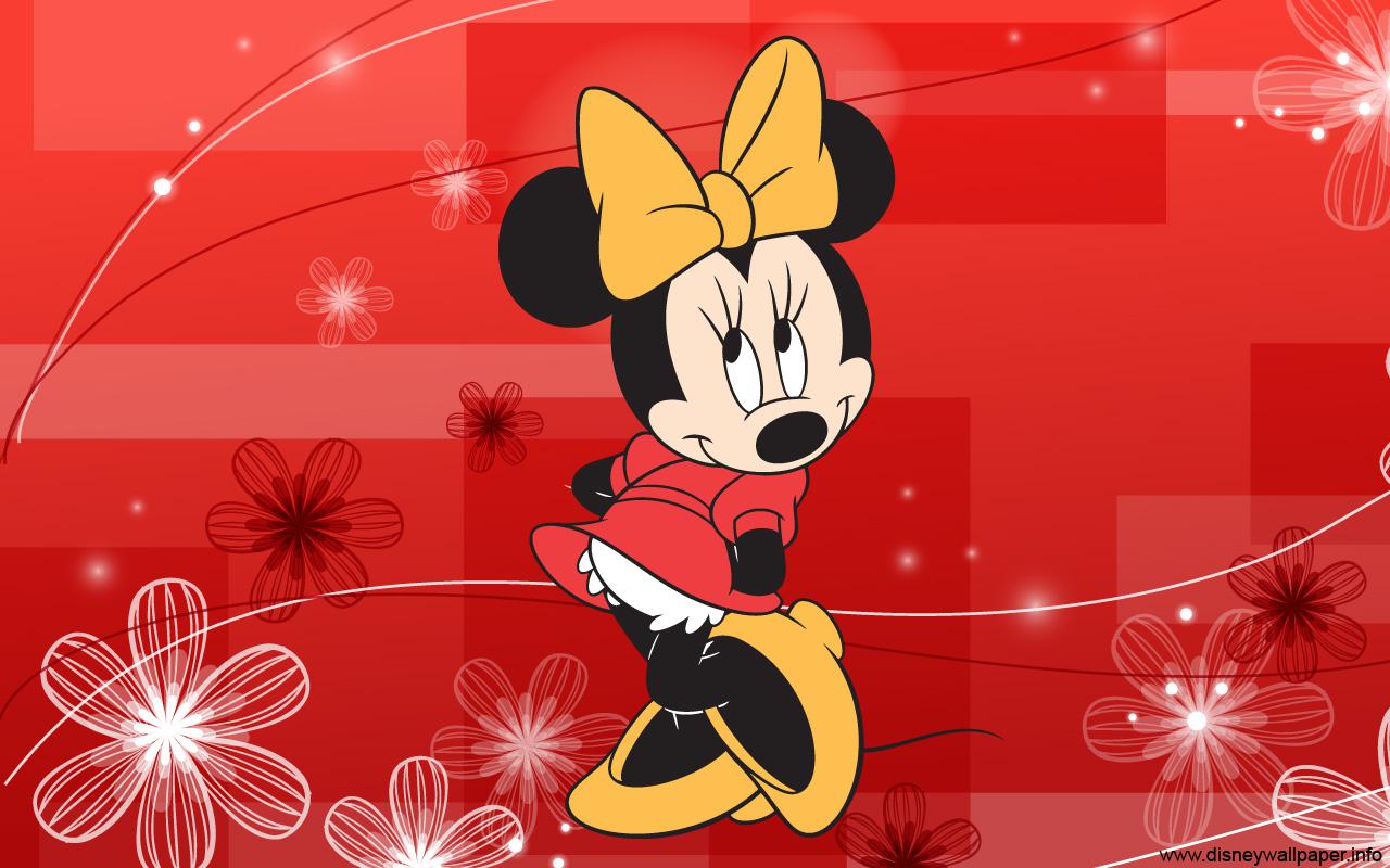 Minnie Mouse sfondo rosso, 1280x800 HD, Desktop