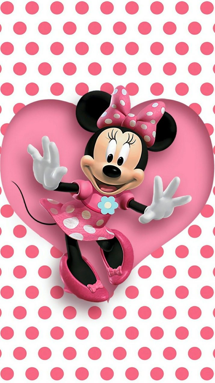 Minnie Mouse cuore rosa, 715x1271 Full HD Verticale, Smartphone
