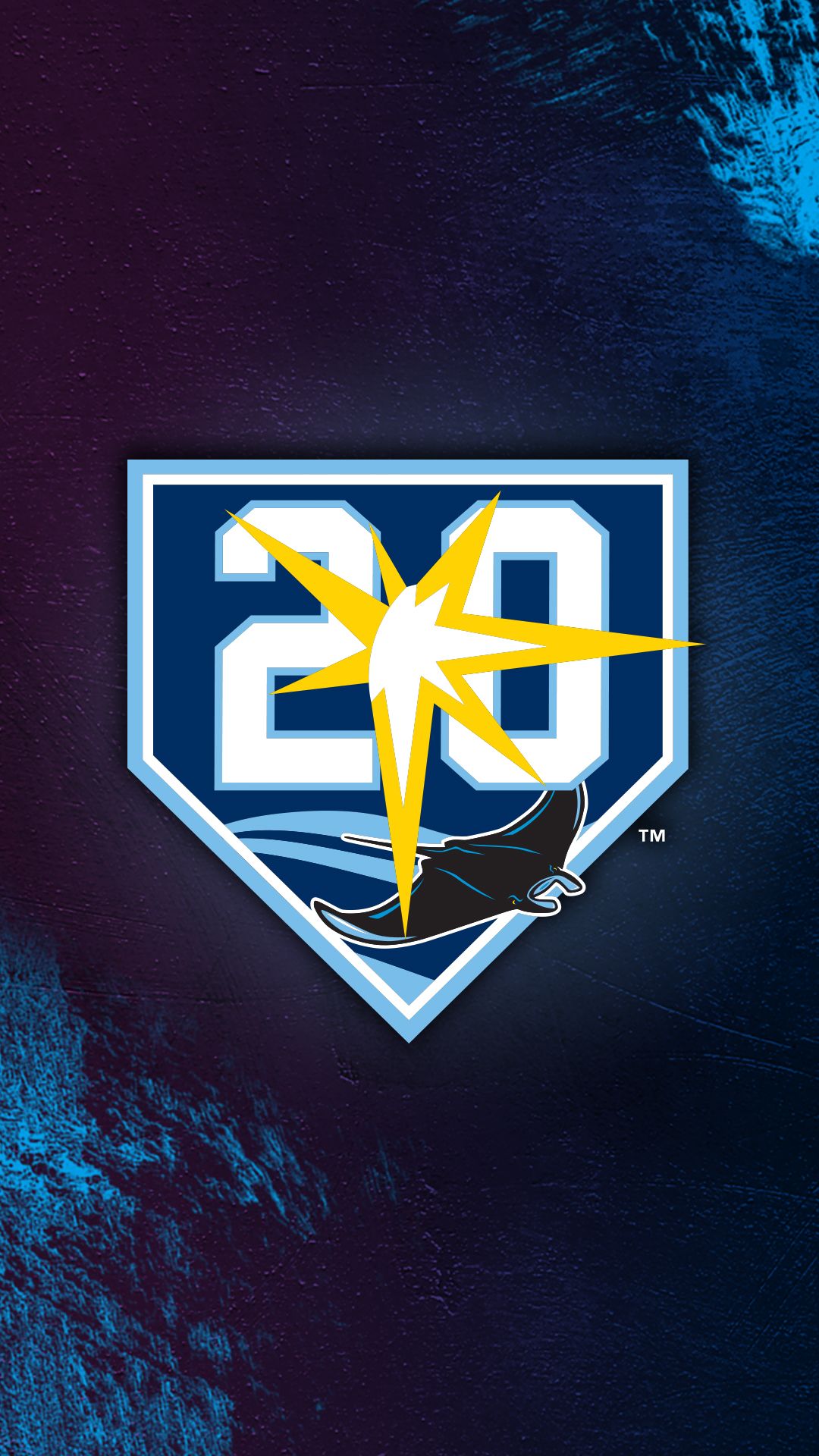 Logo Tampa Bay Rays 20 anni, 1080x1920 Full HD Verticale, iPhone Plus