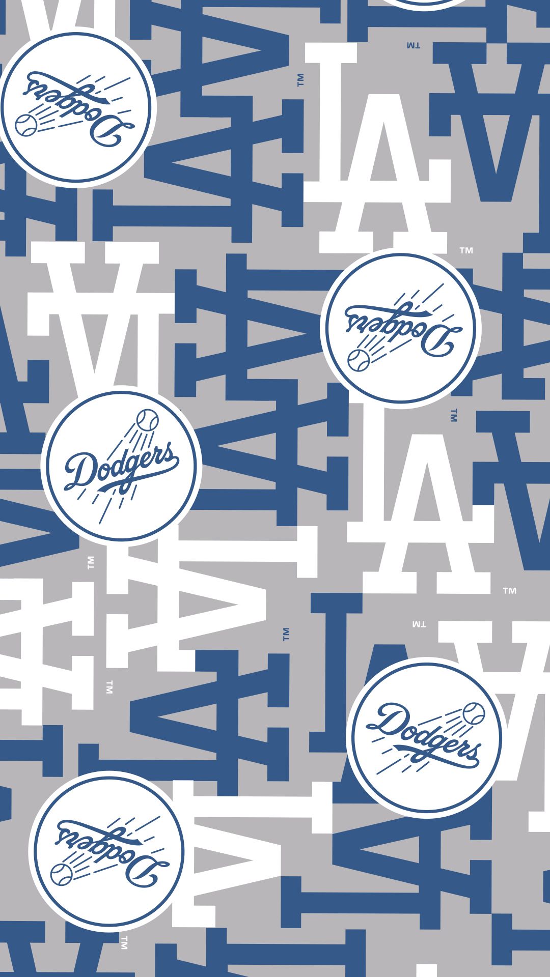Logo LA Dodgers pattern blu, 1080x1920 Verticale, iPhone