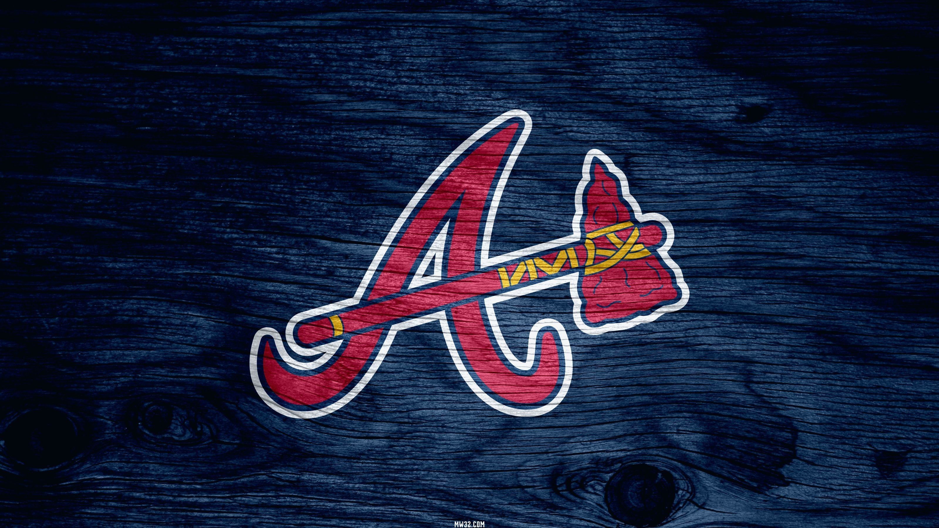 Logo Atlanta Braves su legno, 3201x1800 WQXGA, PC