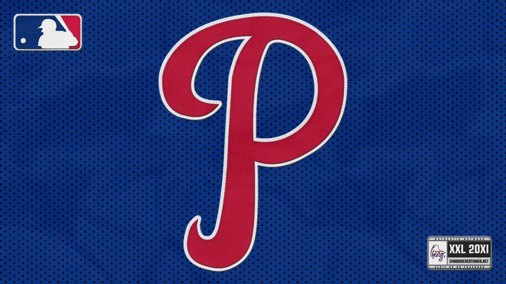 Logo Philadelphia Phillies MLB, 2000x1125 2K, Desktop