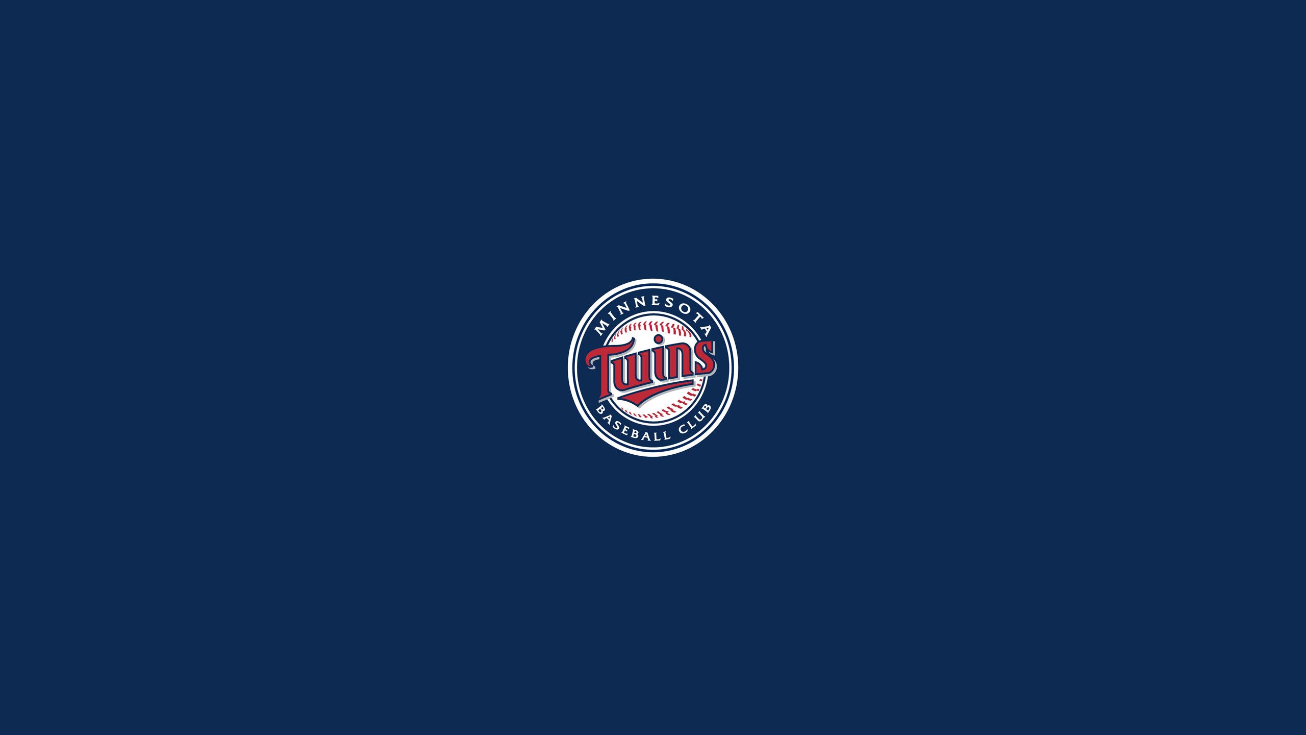 Logo Minnesota Twins blu, The Twins, 2560x1440 2K, Desktop