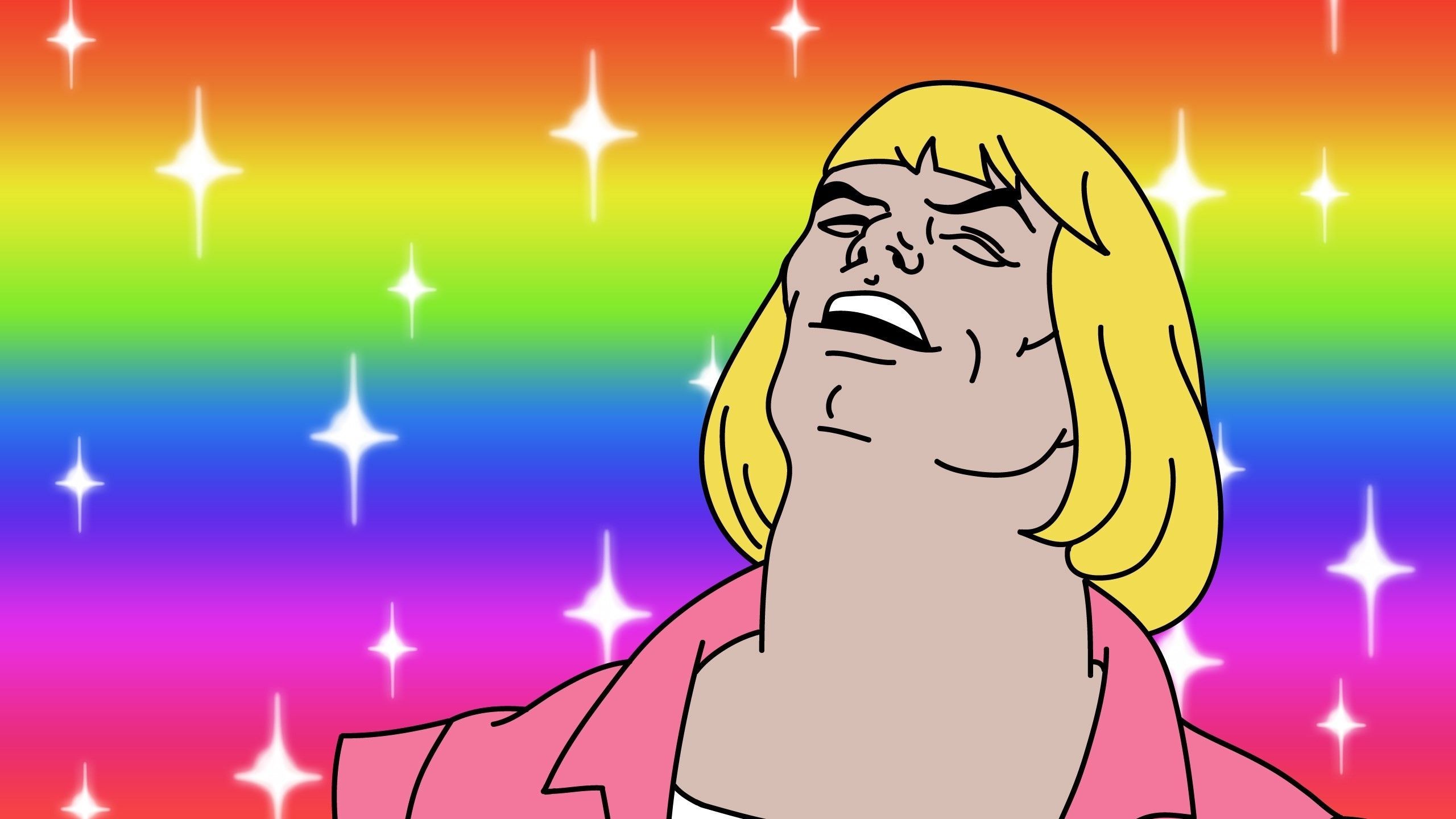 He-Man meme sfondo arcobaleno, 2560x1440 QHD, Monitor Gaming