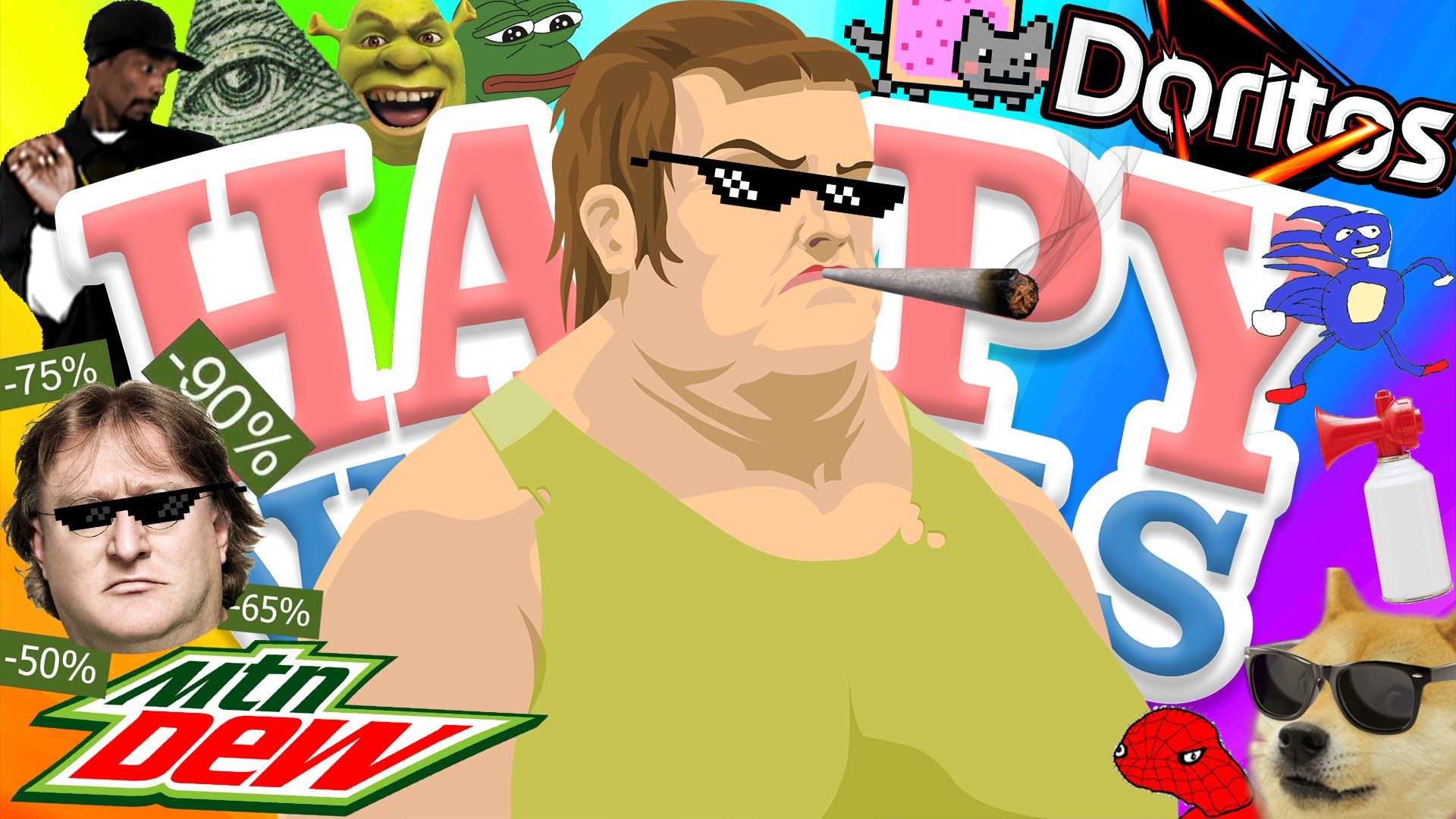 Meme MLG uomo occhiali Doritos Dew, 1920x1080 Full HD, Desktop