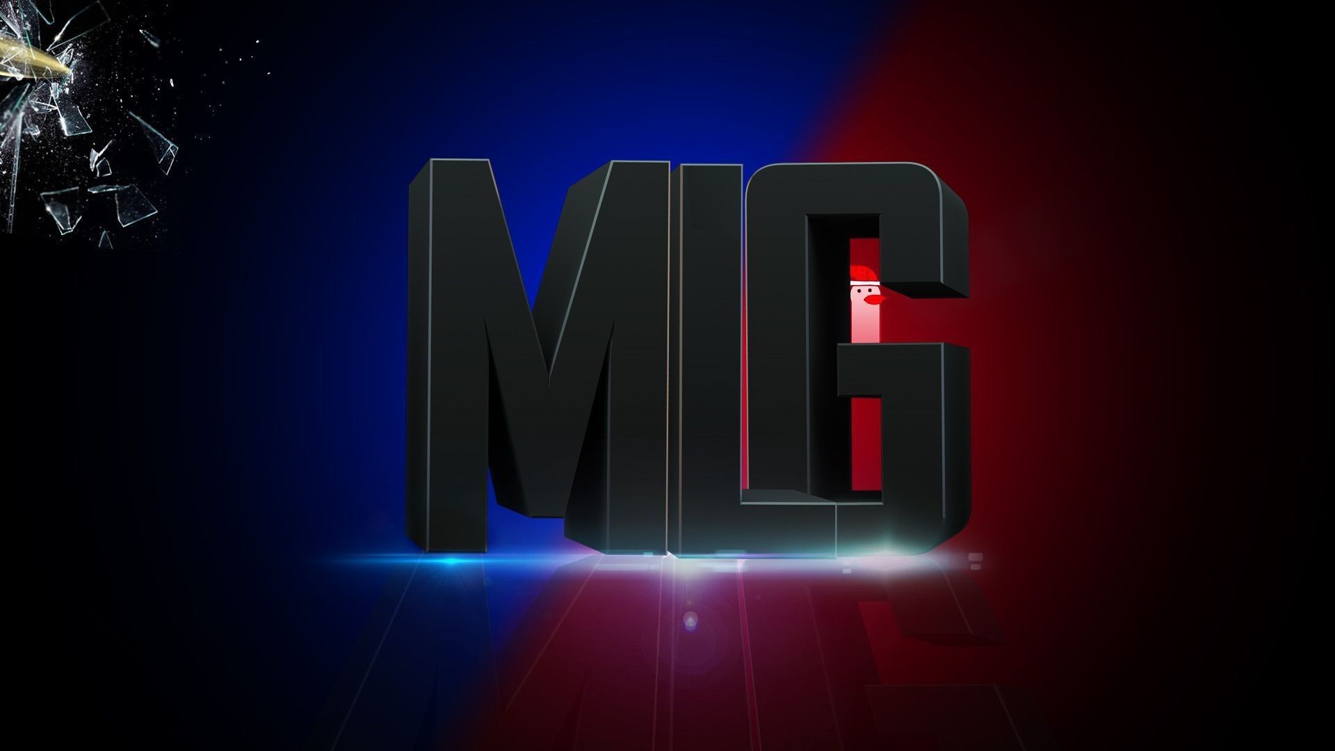 Logo MLG 3D nero, 1920x1080 1080p, Laptop