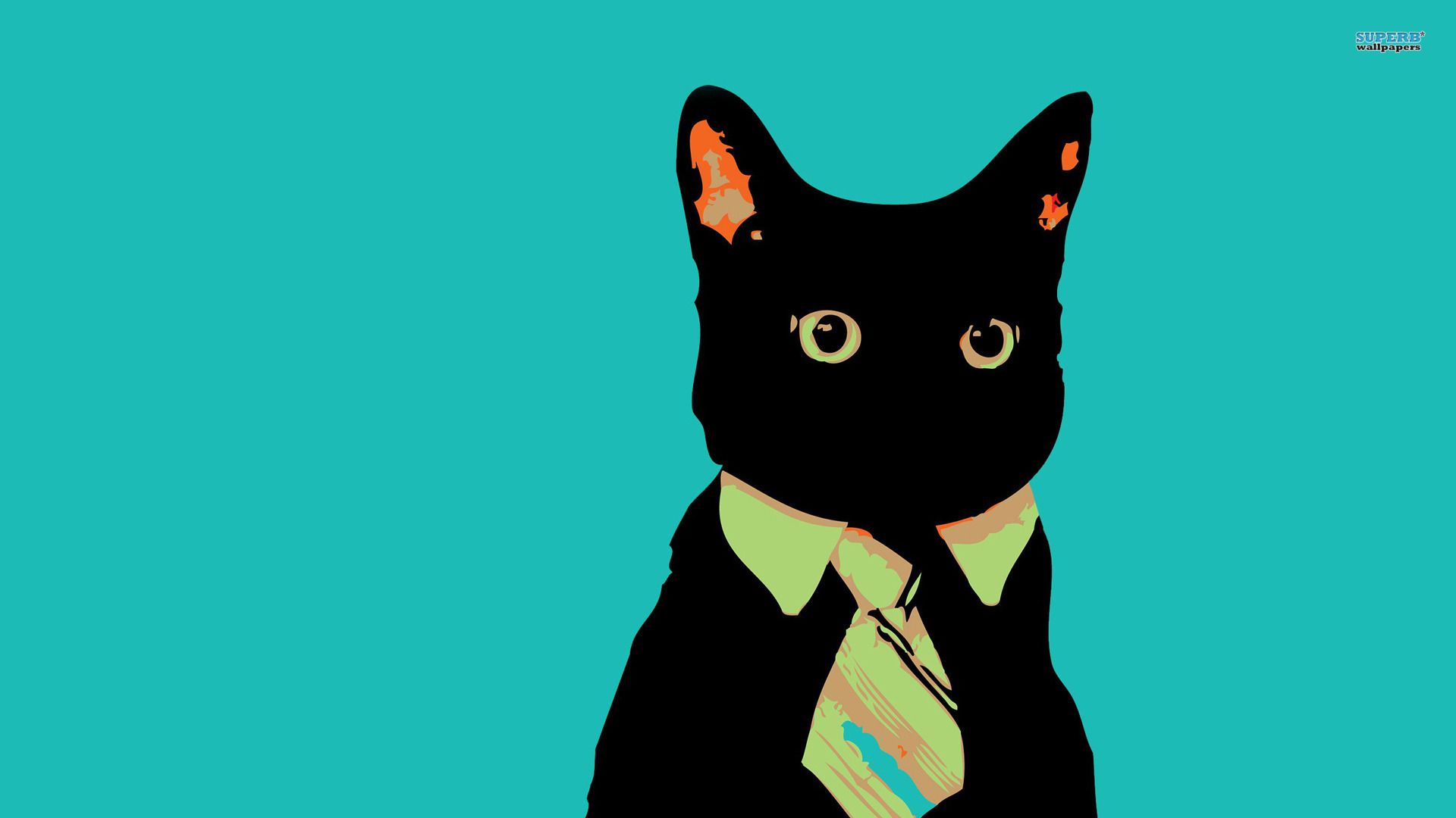 Gatto nero con cravatta, 1920x1080 Full HD 1080p, Laptop
