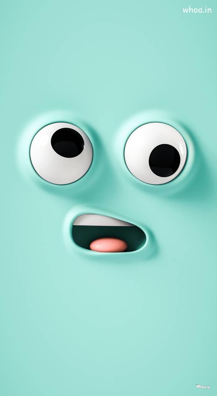 Faccia buffa 3D turchese, 700x1280 Full HD Verticale, iPhone