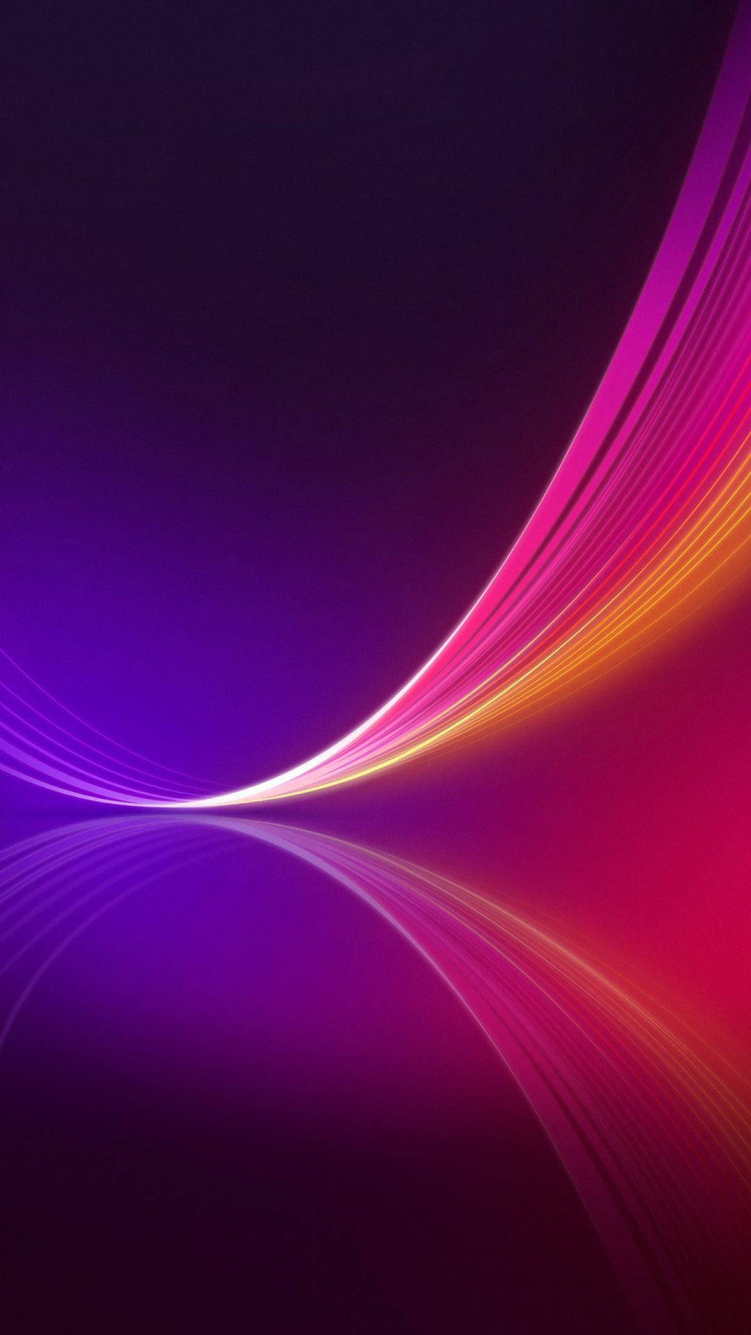 onde astratte viola arancione, 1080x1920 Full HD Verticale, Smartphone