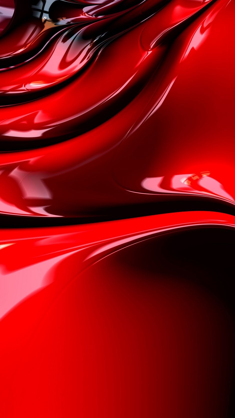 Onde astratte rosse lucide, 938x1668 Full HD Verticale, iPhone