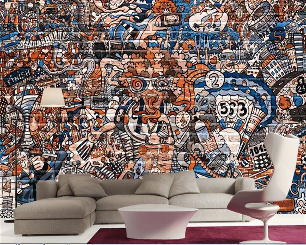 Murale graffiti astratto colorato, 1000x800 HD, Desktop