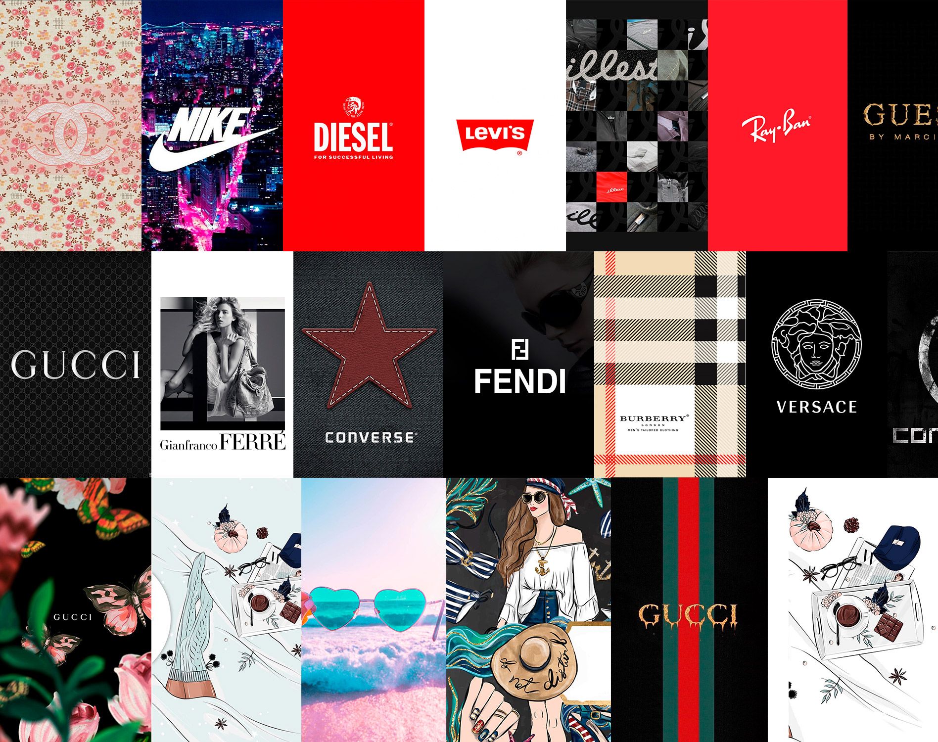 collage London Fashion Week, 1280x800 HD, Desktop