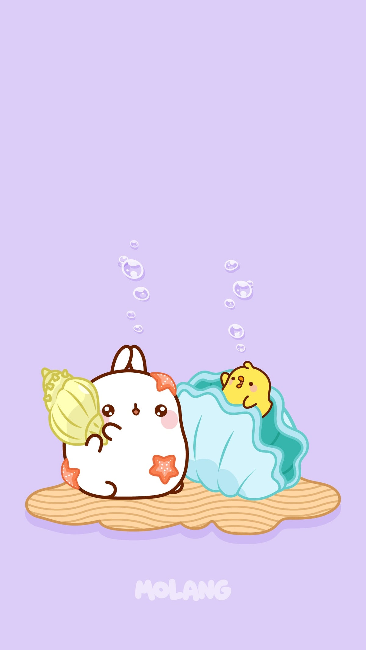 Molang e Piu Piu dormono, 1200x2133 Verticale, Telefono
