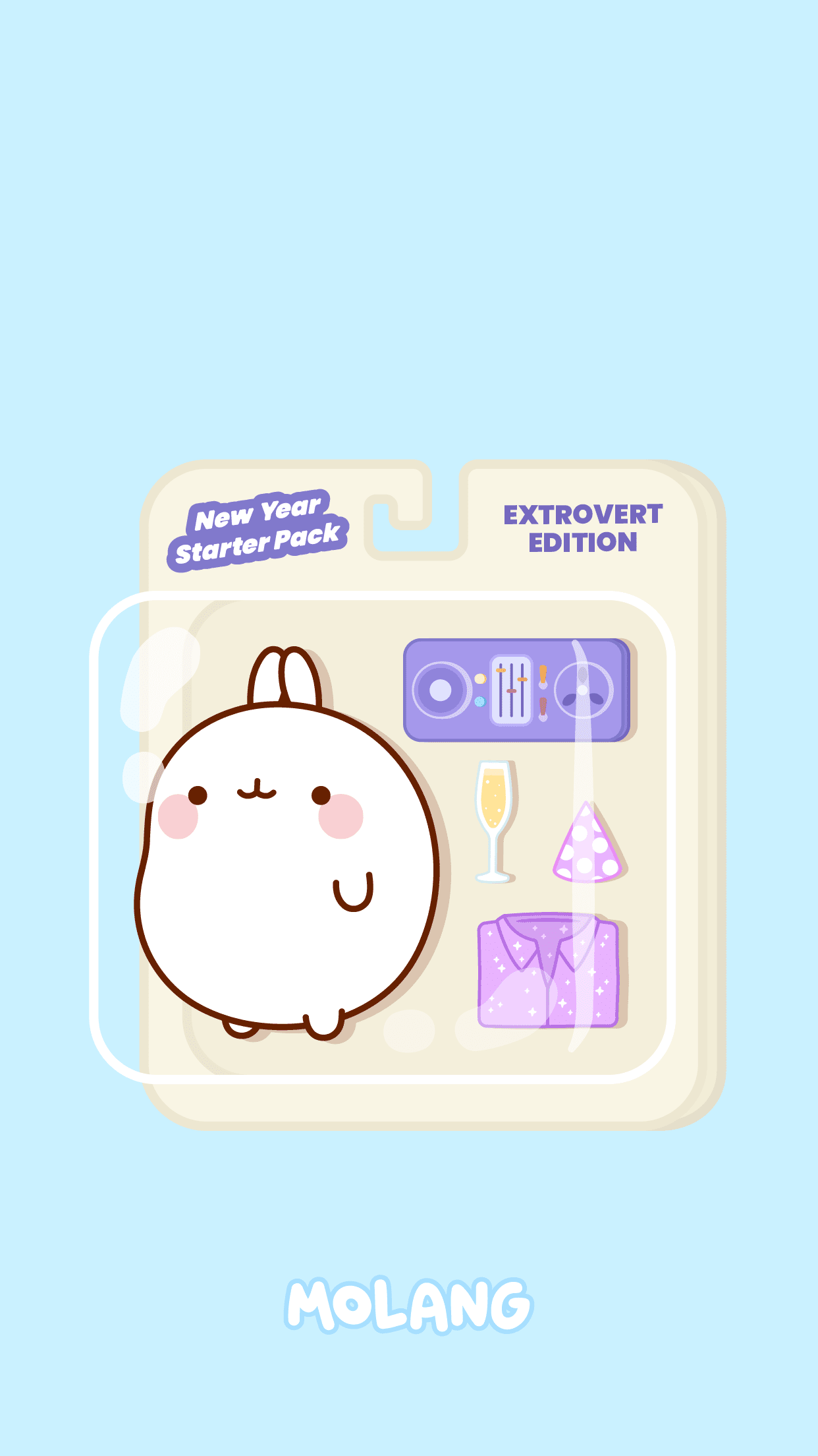 Molang starter pack coniglio, 1242x2208 Full HD Verticale, Smartphone
