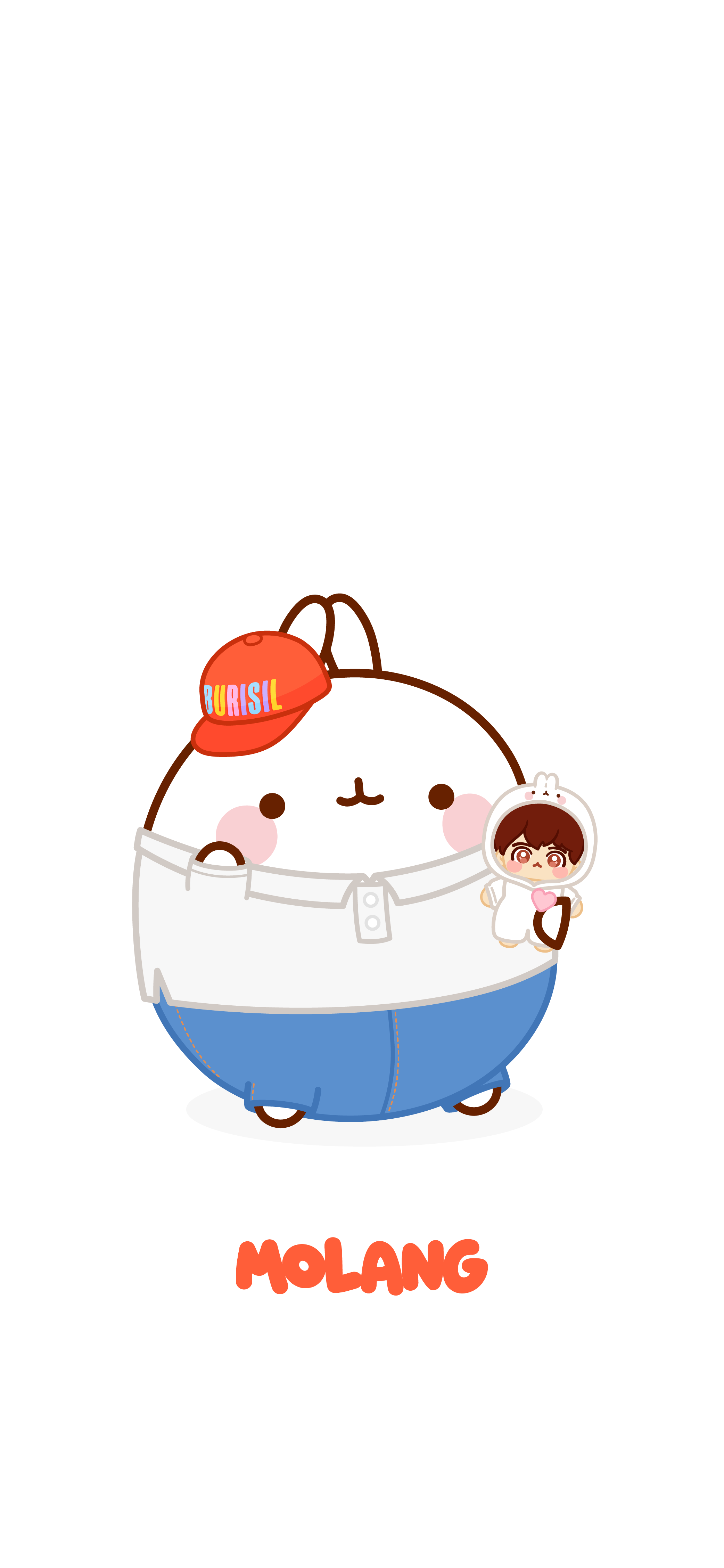 Molang coniglio bianco cartone, 2084x4512 Verticale, Telefono