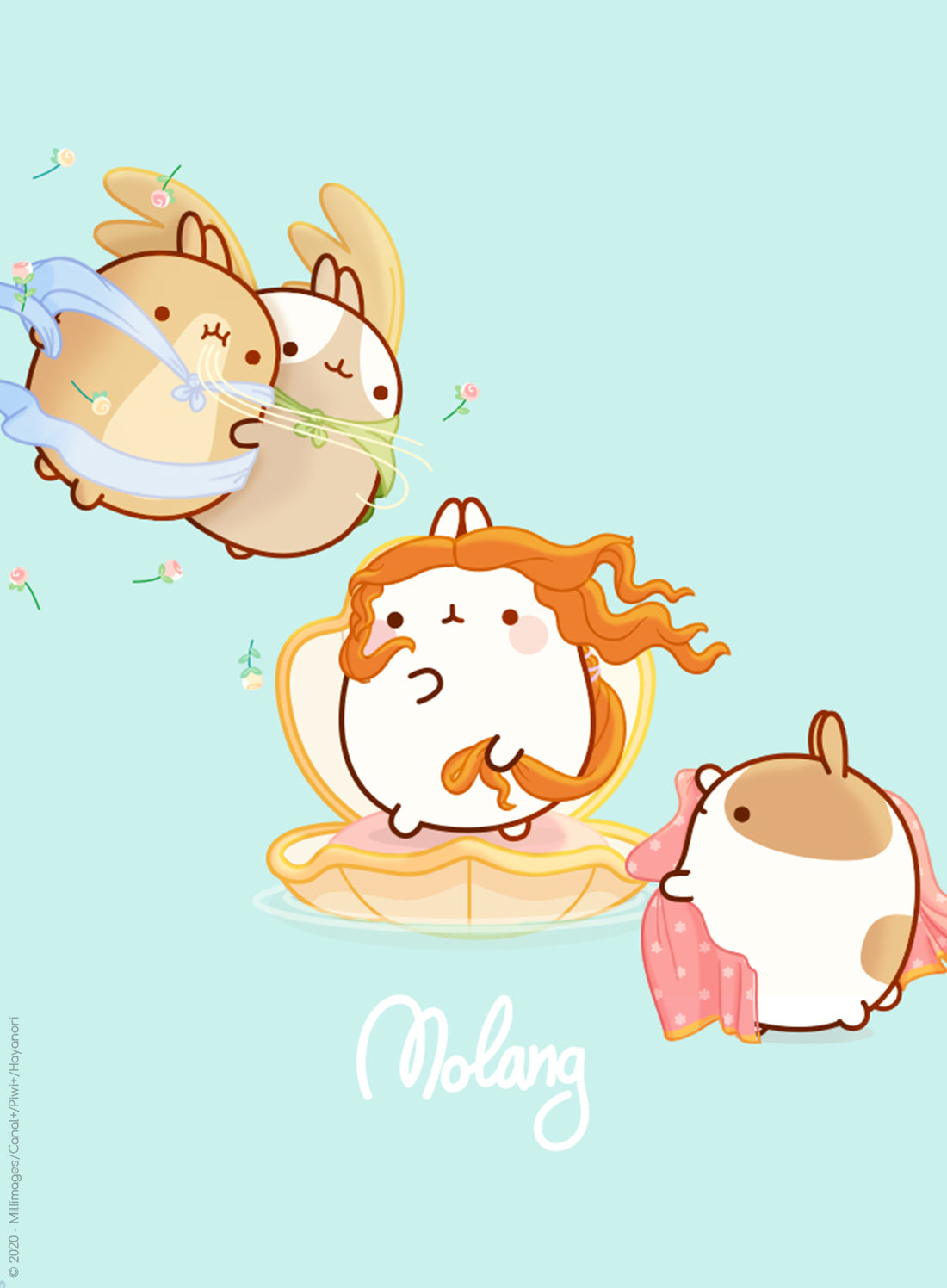 Molang e Piu Piu coniglietti, 1100x1496 Verticale, Telefono