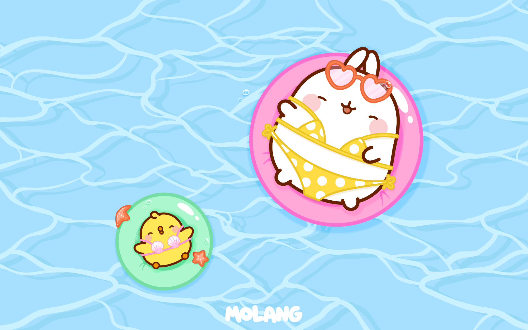 Molang coniglio salvagente piscina, 1808x1130 HD, Desktop