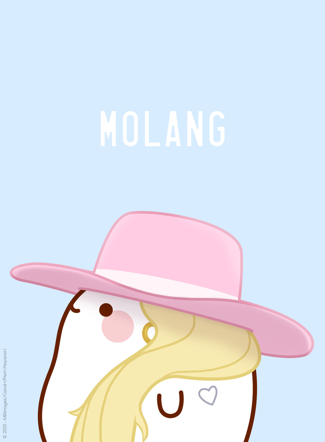 Molang coniglio cappello rosa, 1100x1496 Full HD Verticale, iPhone