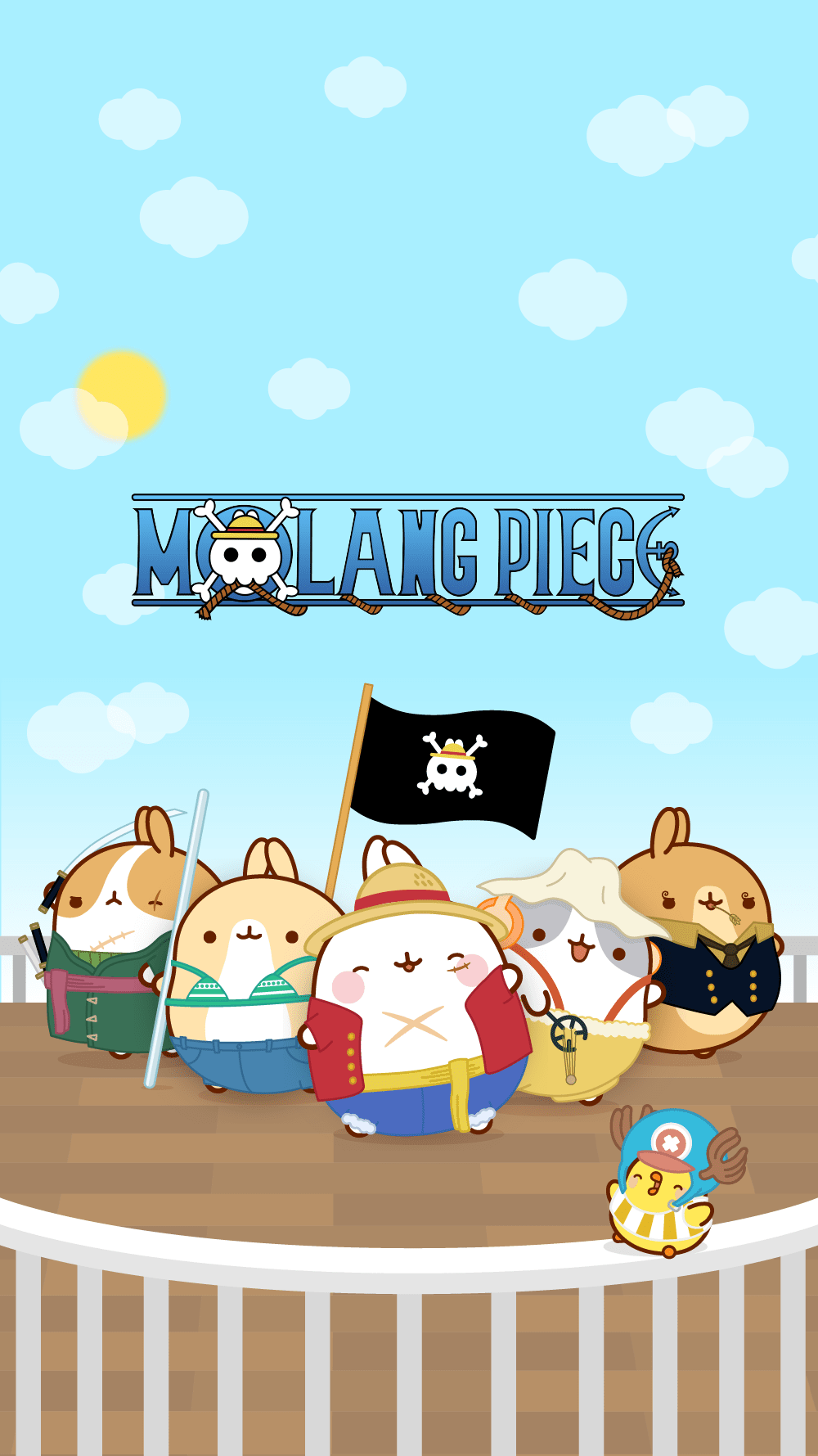 Molang Piece personaggi pirati, 1000x1779 Full HD Verticale, Smartphone