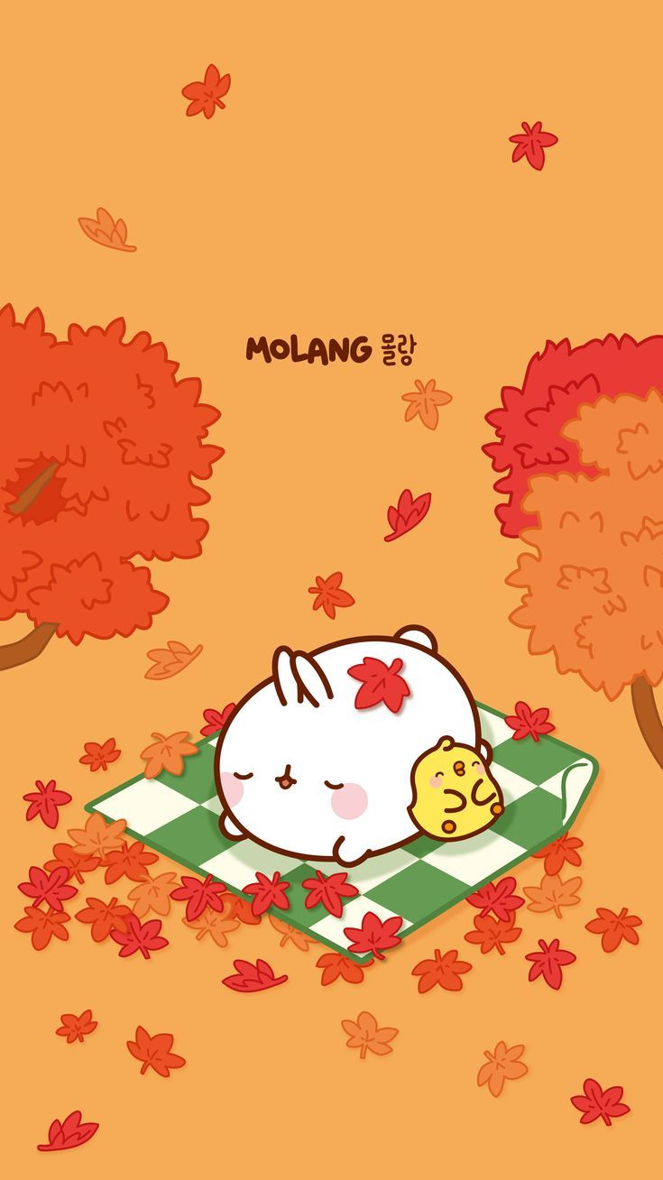 Molang e Piu Piu autunno, 735x1308 Full HD Verticale, iPhone
