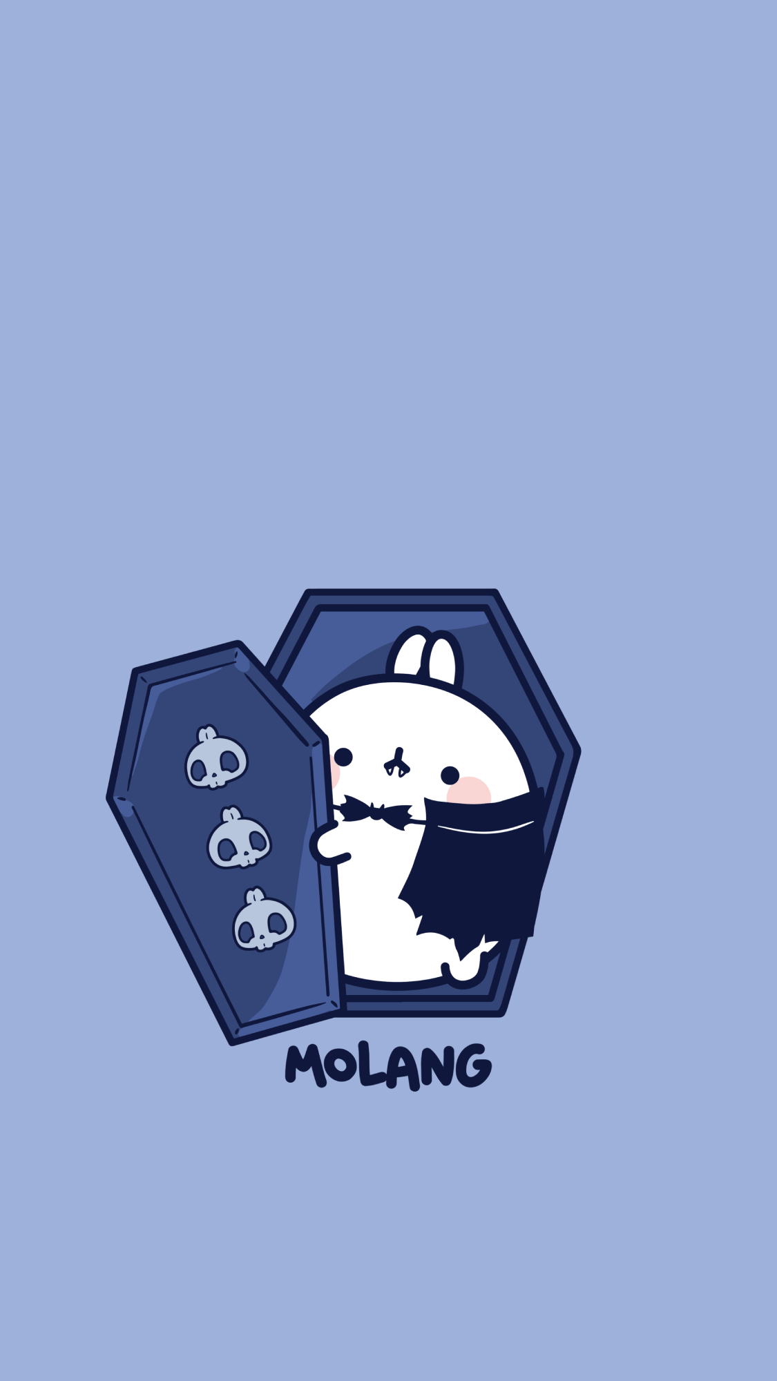 Molang coniglio vampiro bara, 1125x2000 Verticale, Mobile